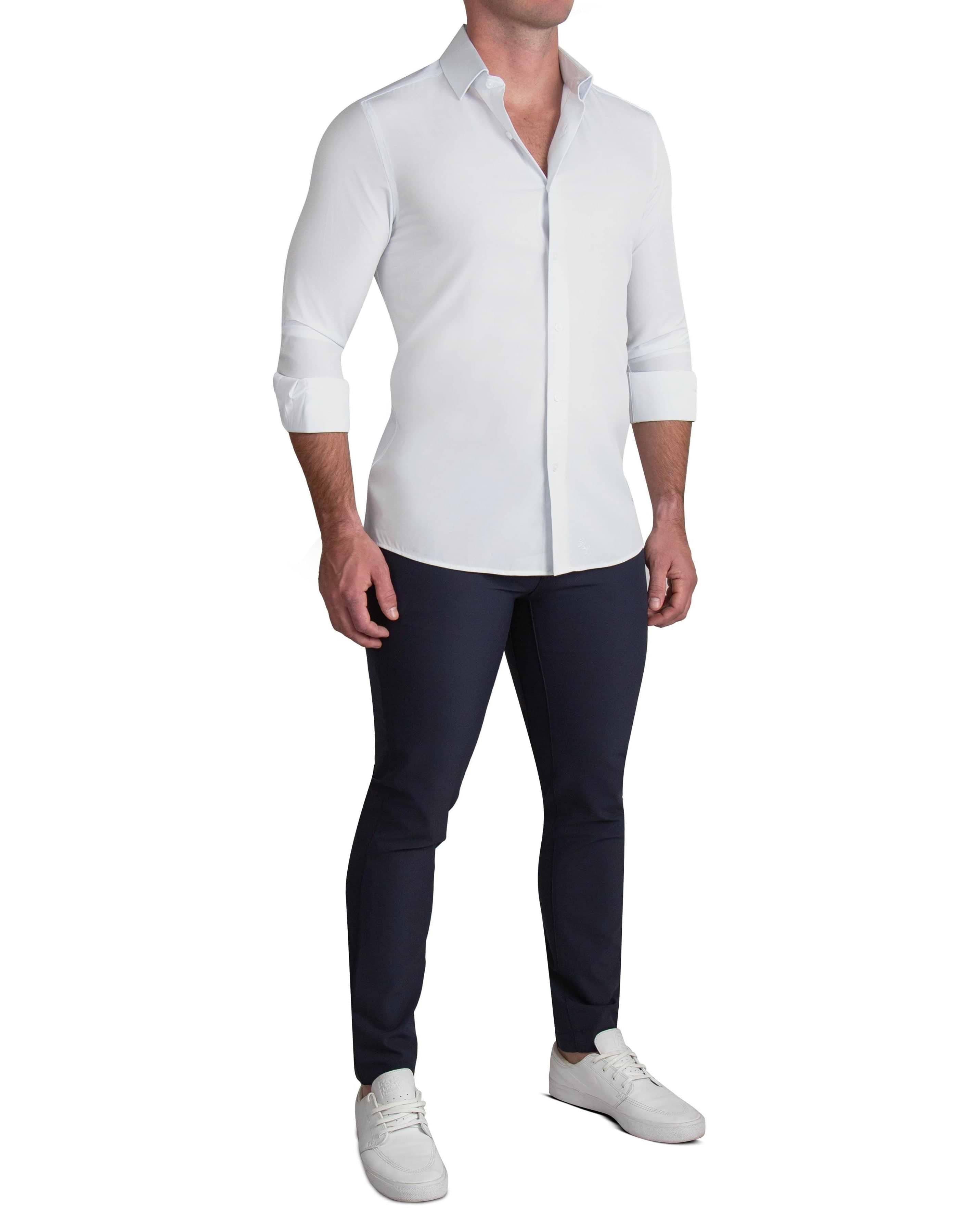 "The Stafford" Solid White Weave