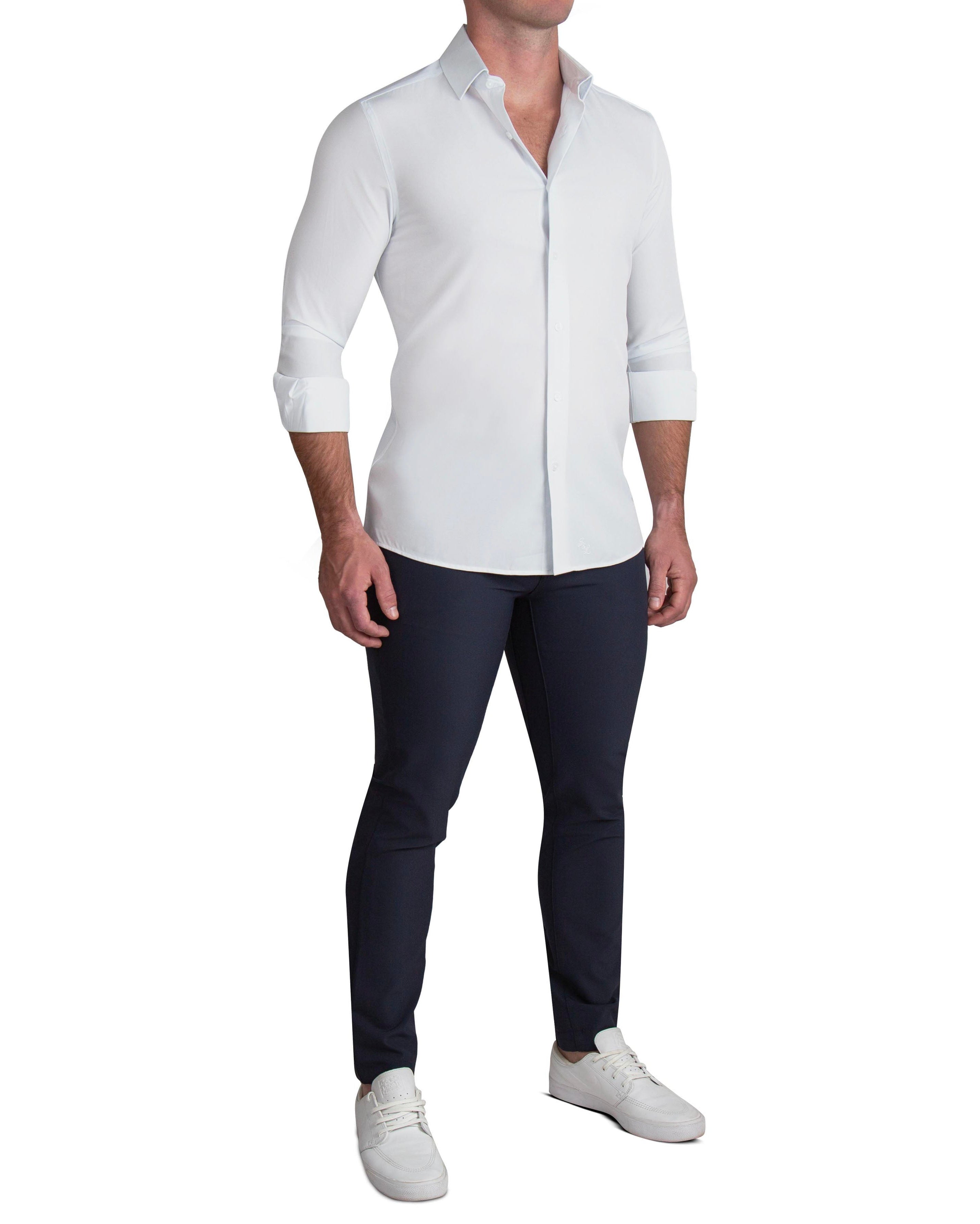 "The Stafford" Solid White Weave