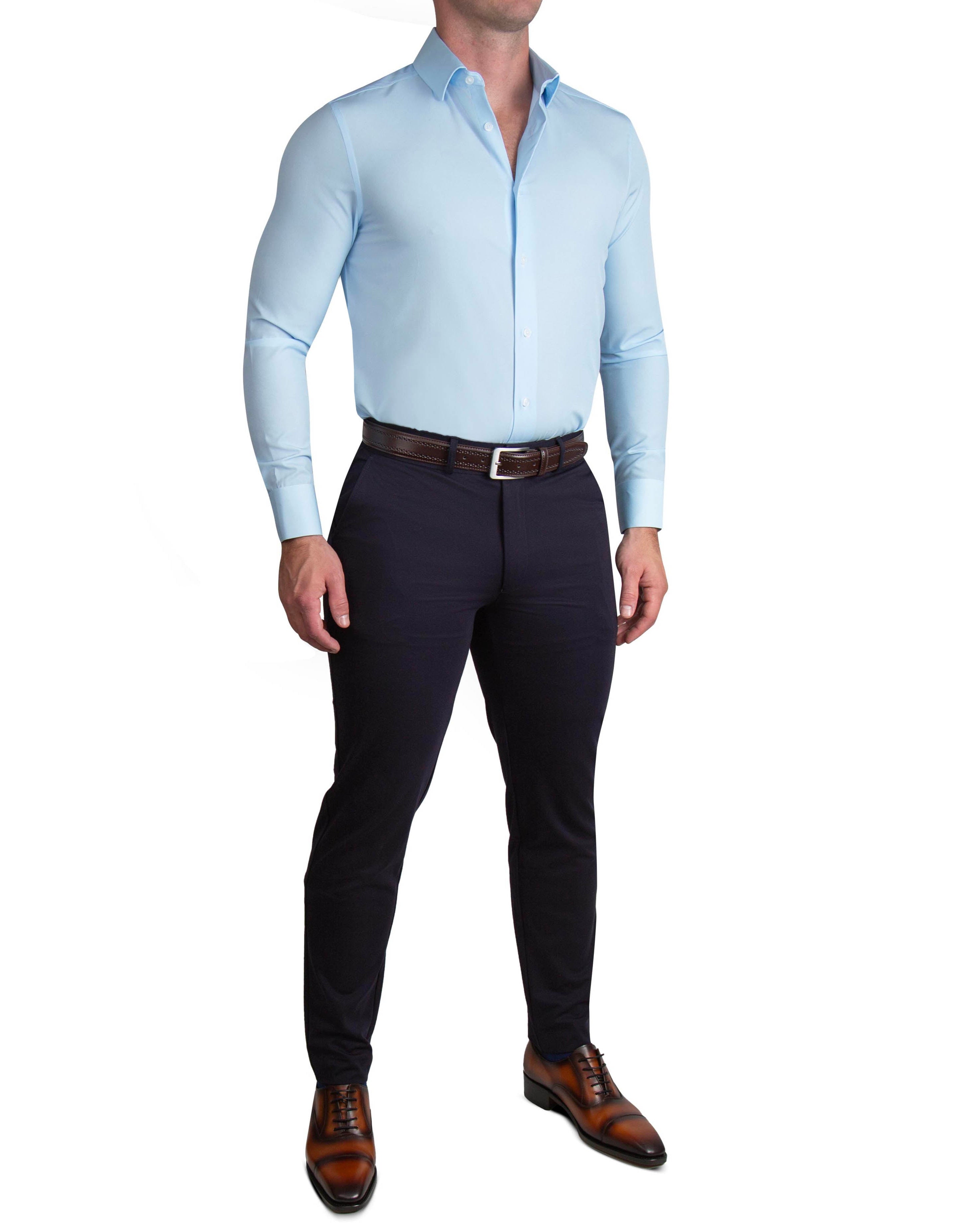 ''The Peter" Light Blue Weave - Classic Fit