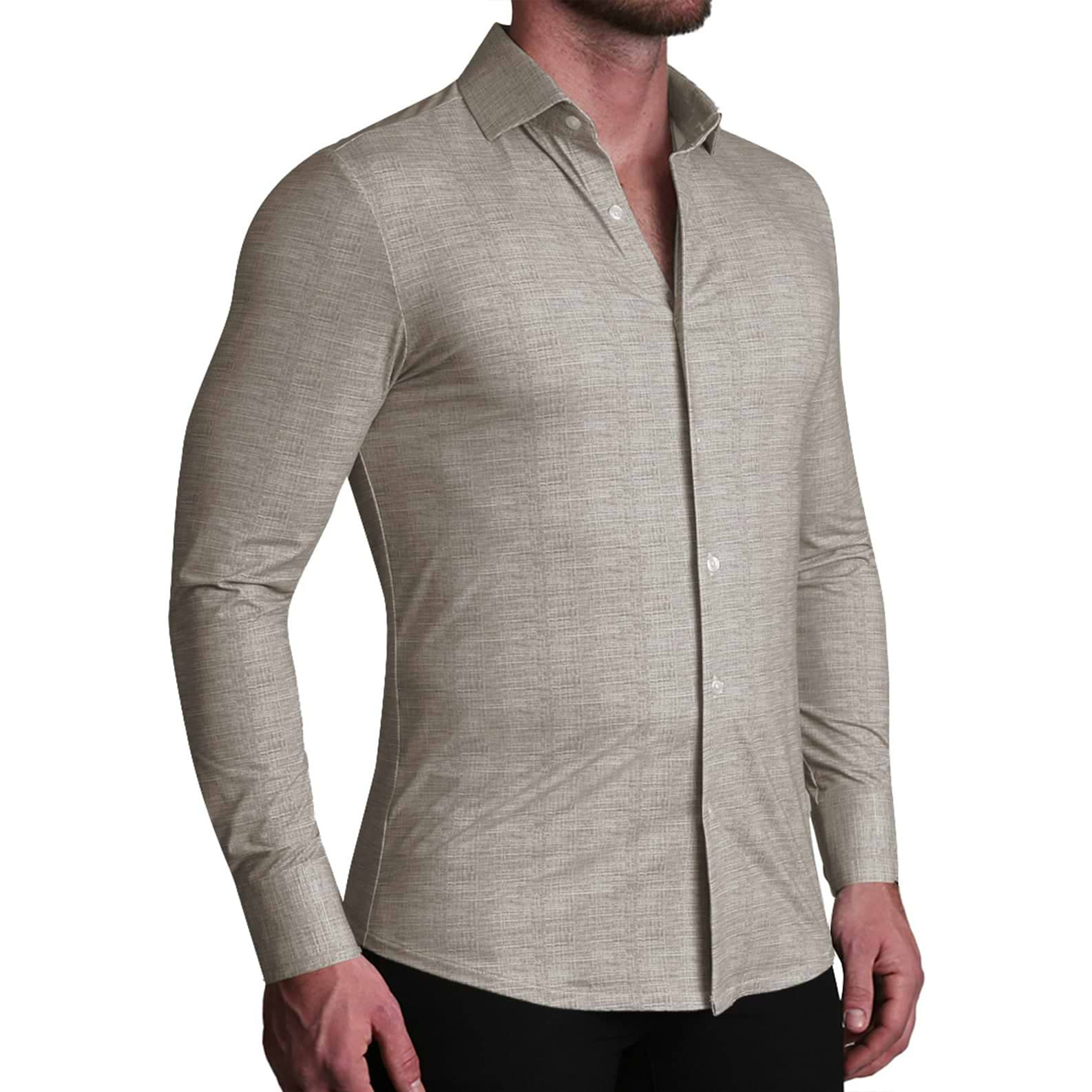 "The Dominic" Sport Shirt - Linen Brown