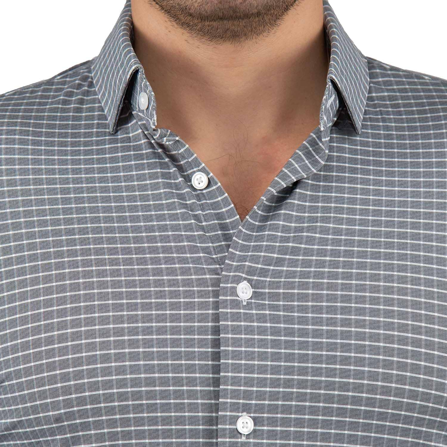 "The Milo" Sport Shirt - Big Grey Check