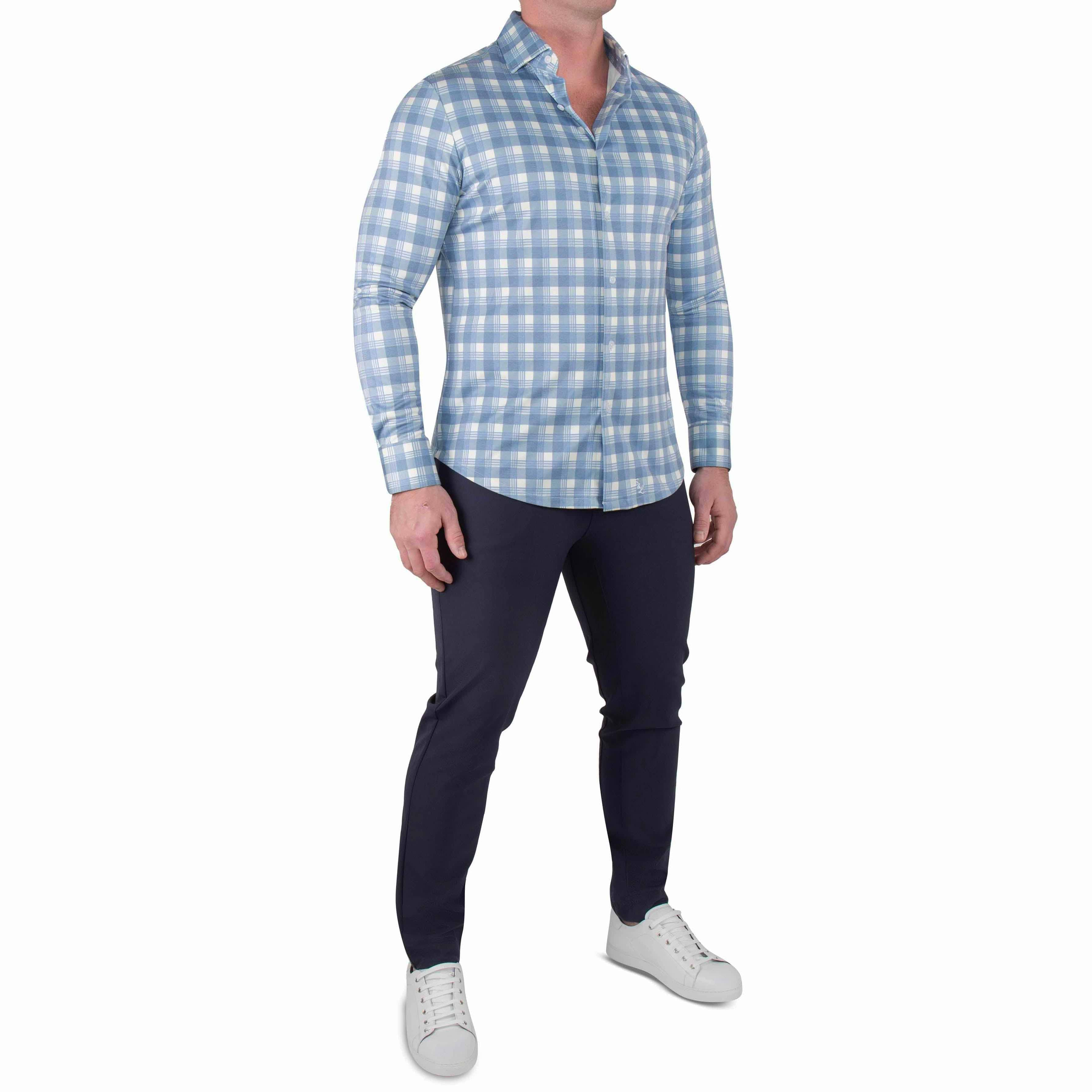 "The Jude" Light Blue & White Plaid