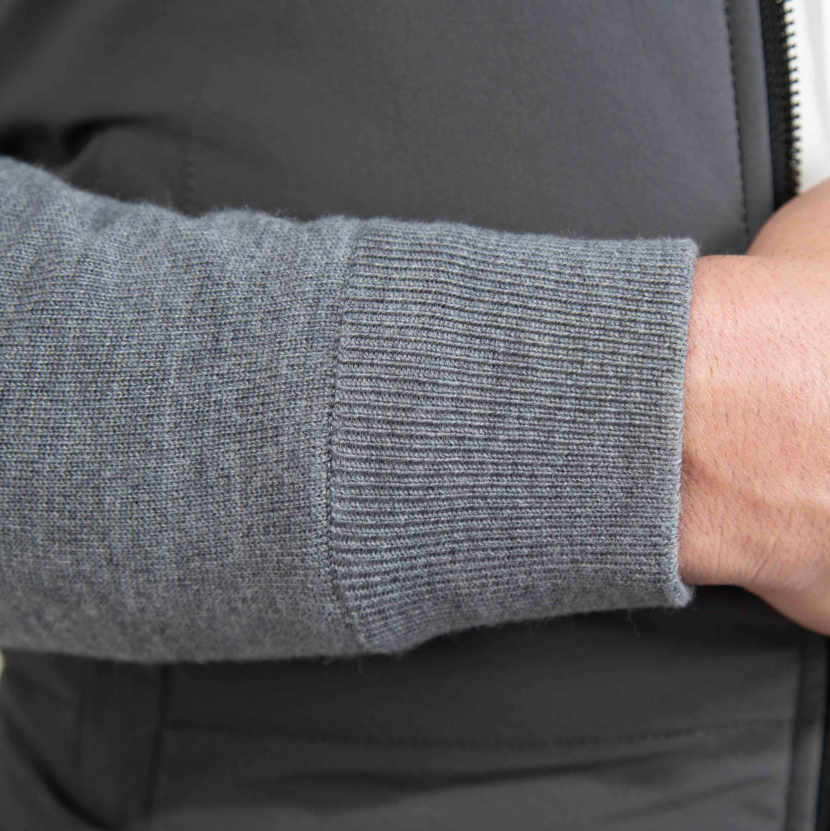 Knit Zip Jacket - Grey