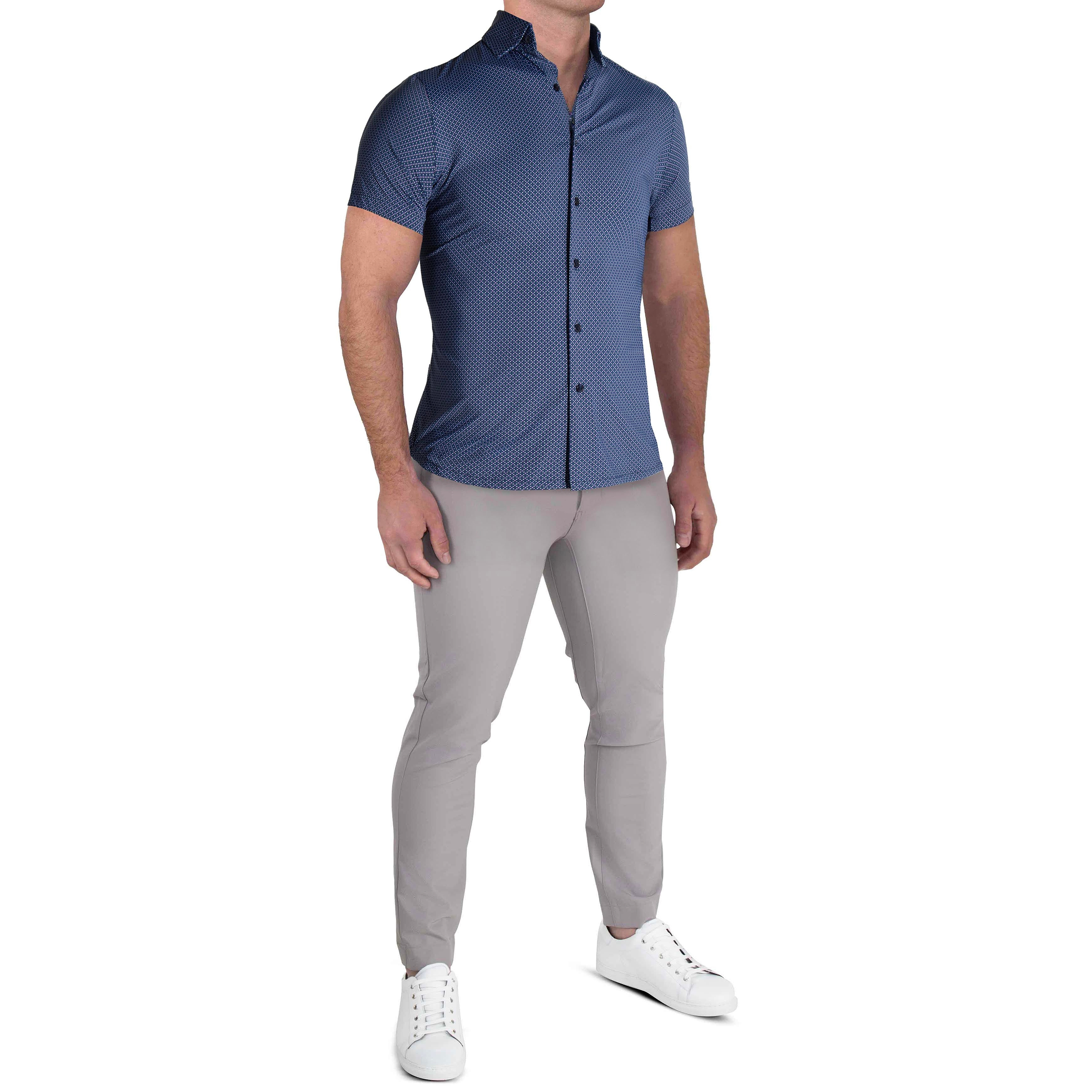 "The Bristol" Navy with Geo Mini Squares