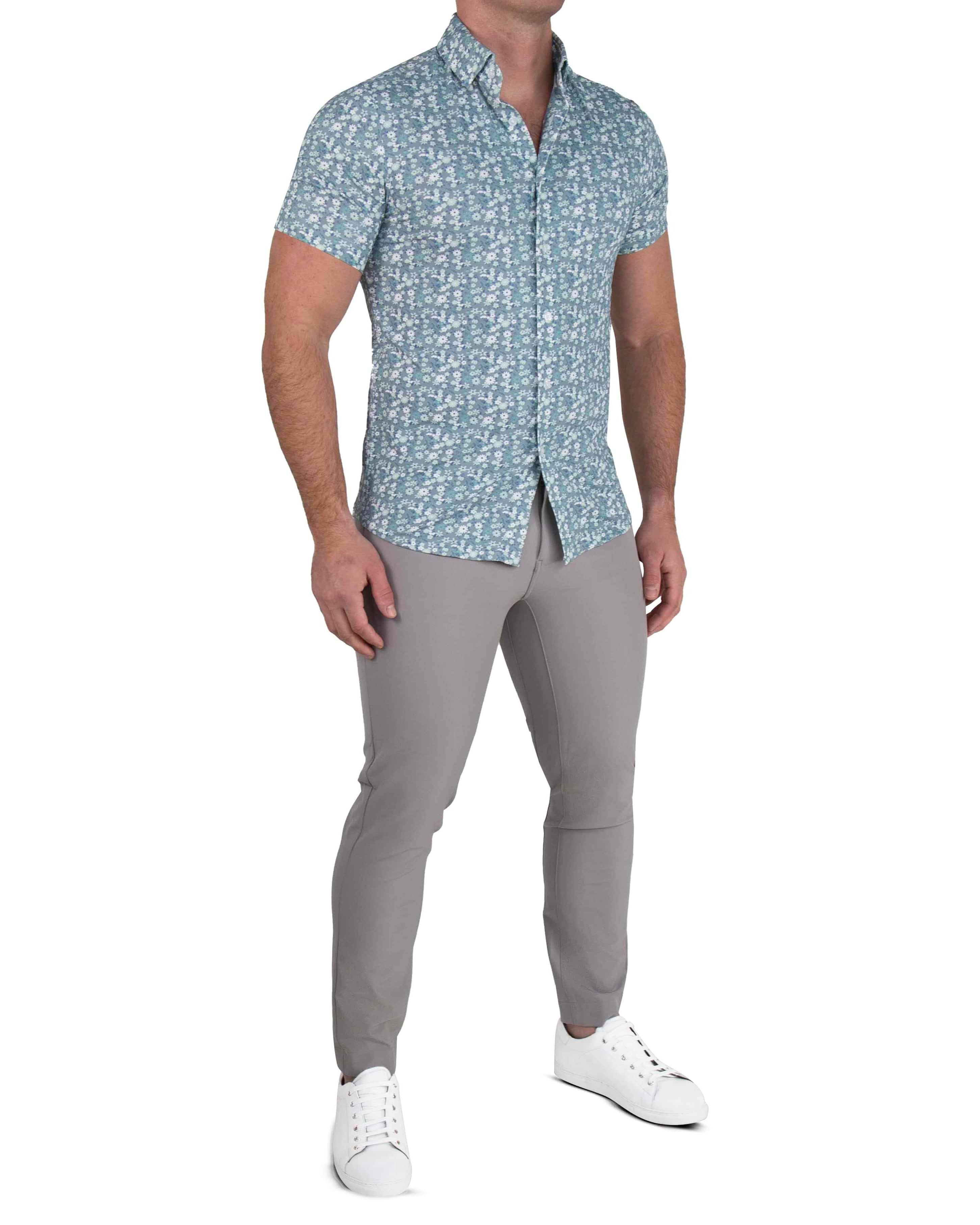 "The Bloom" Grey with Floral Print