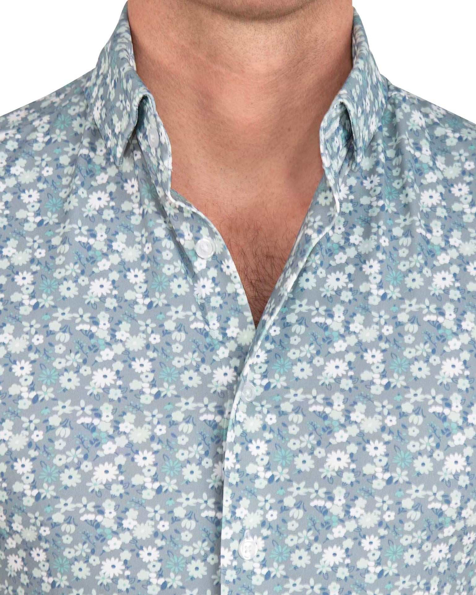 "The Bloom" Grey with Floral Print