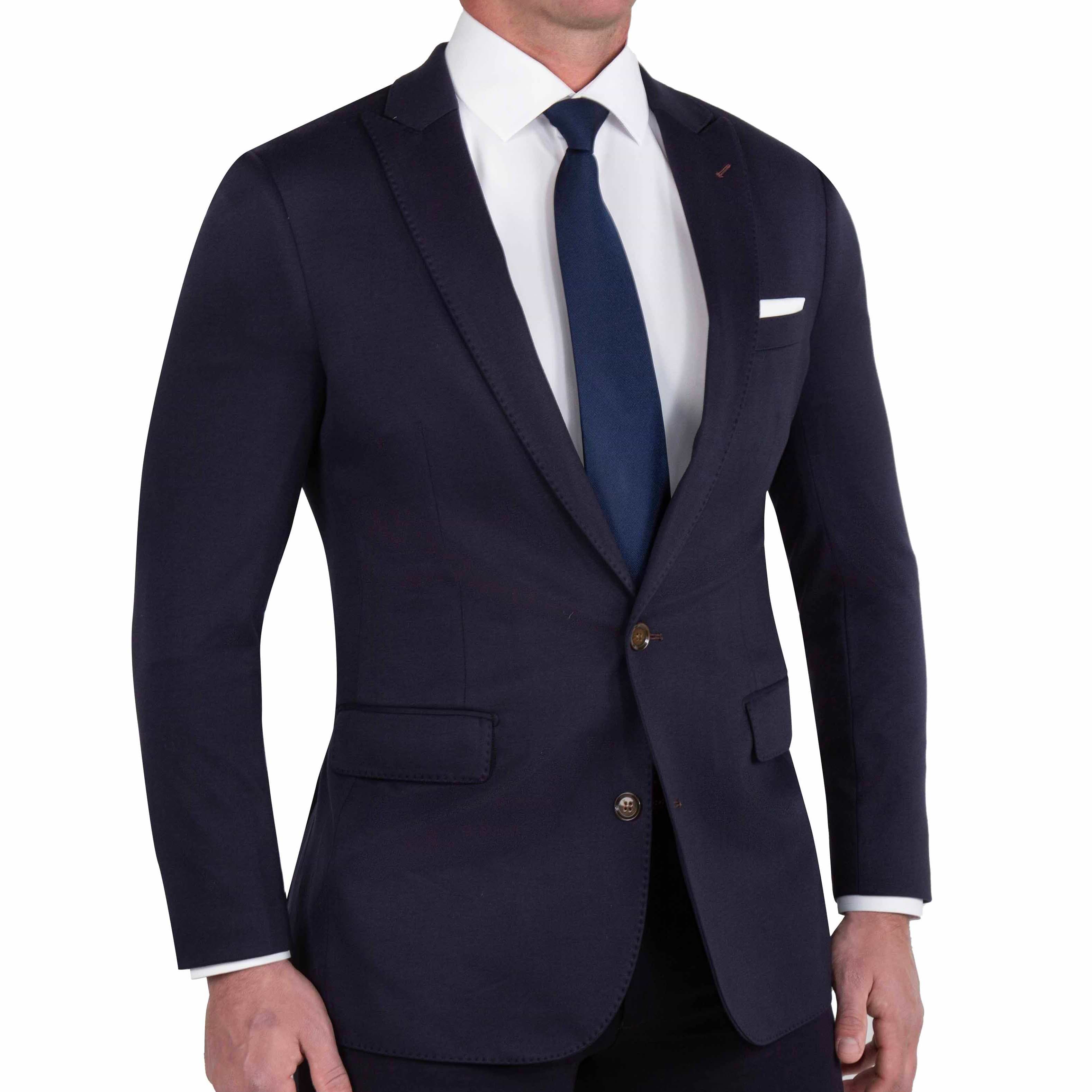 Athletic Fit Stretch Blazer - Navy - Pick Stitch