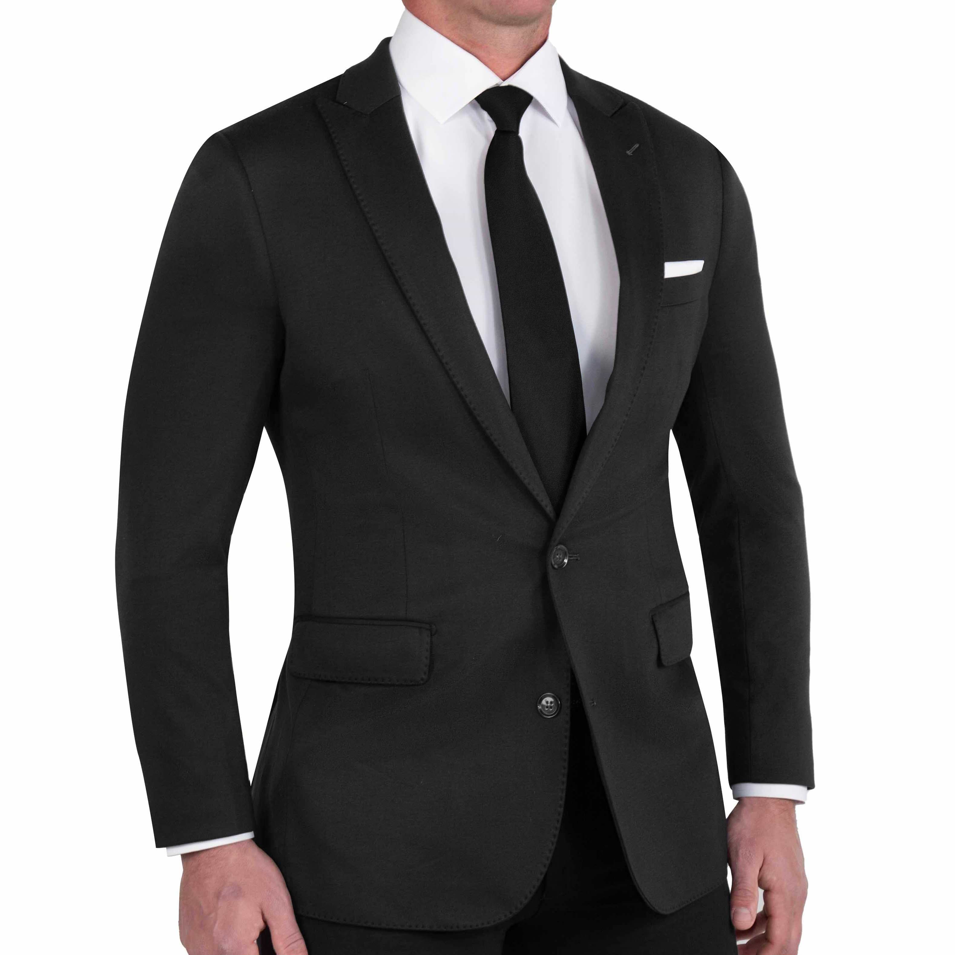 Athletic Fit Stretch Blazer - Black - Pick Stitch