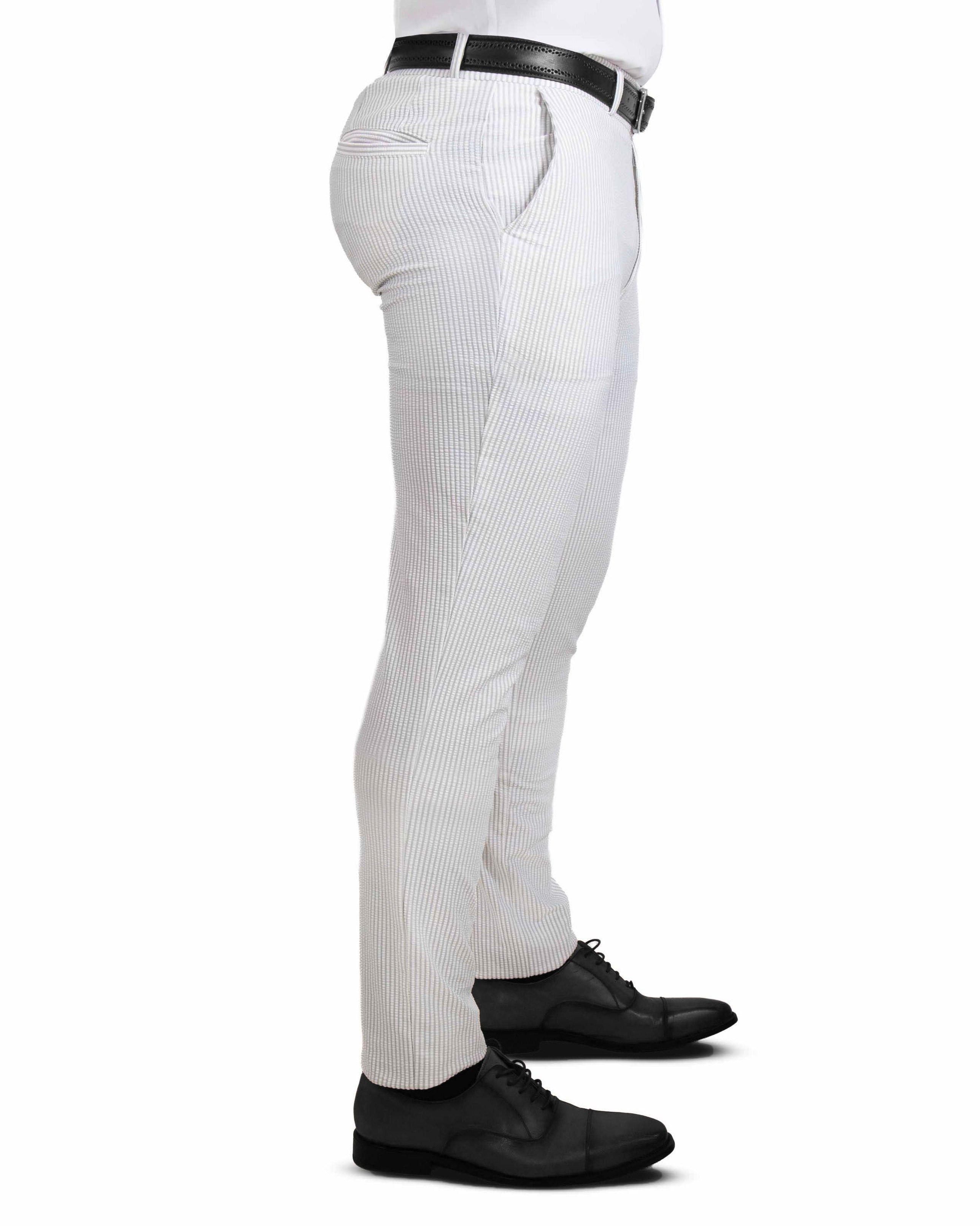 Athletic Fit Stretch Suit - Grey Seersucker