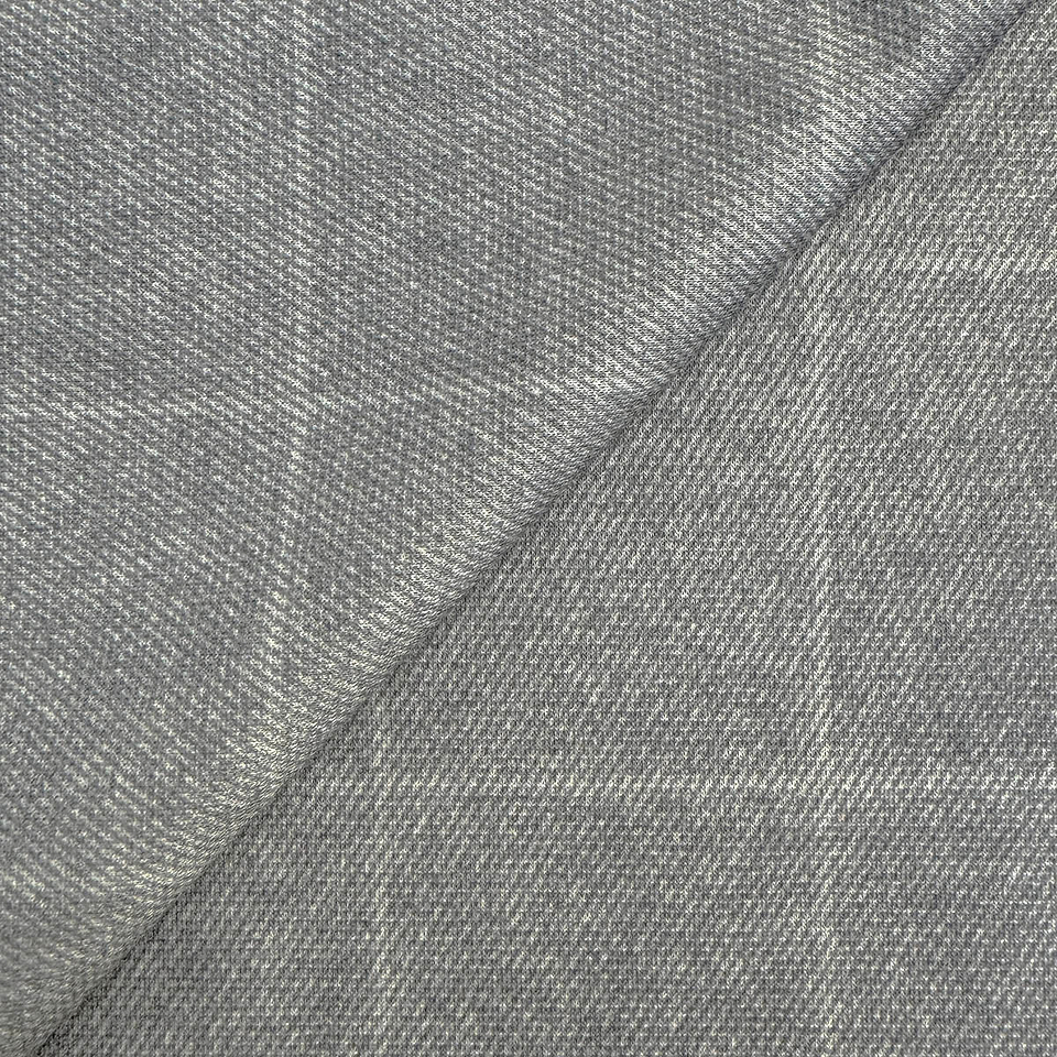 Athletic Fit Stretch Blazer - Light Grey & White Windowpane