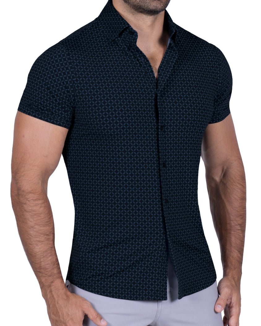 "The Ares" Diamond Navy & Light Blue Circle