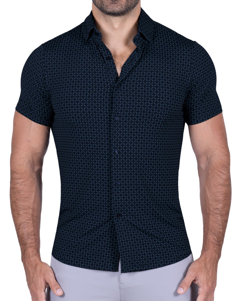"The Ares" Diamond Navy & Light Blue Circle