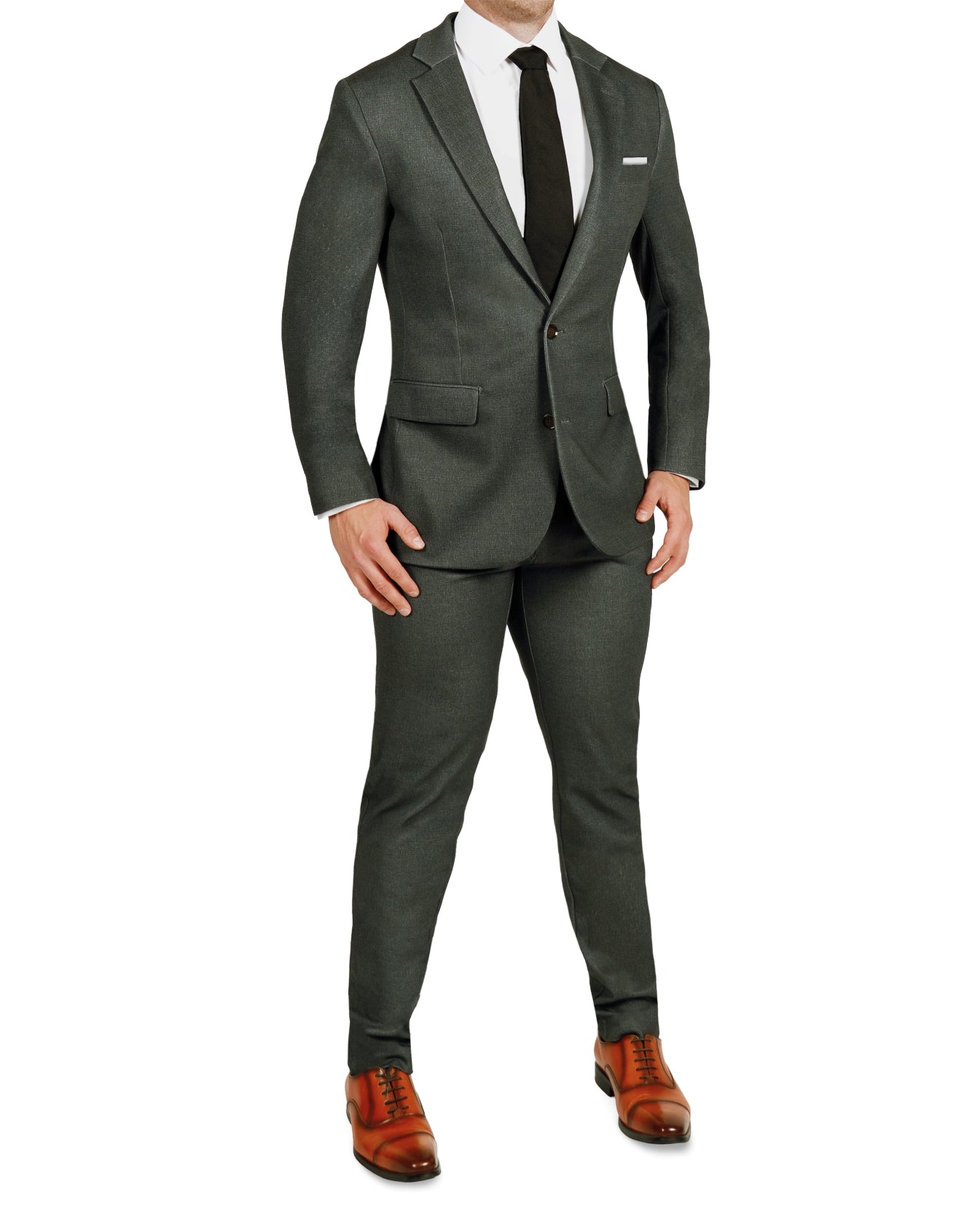 Athletic Fit Stretch Blazer - Deep Olive