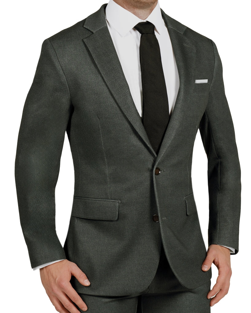 Athletic Fit Stretch Blazer - Deep Olive