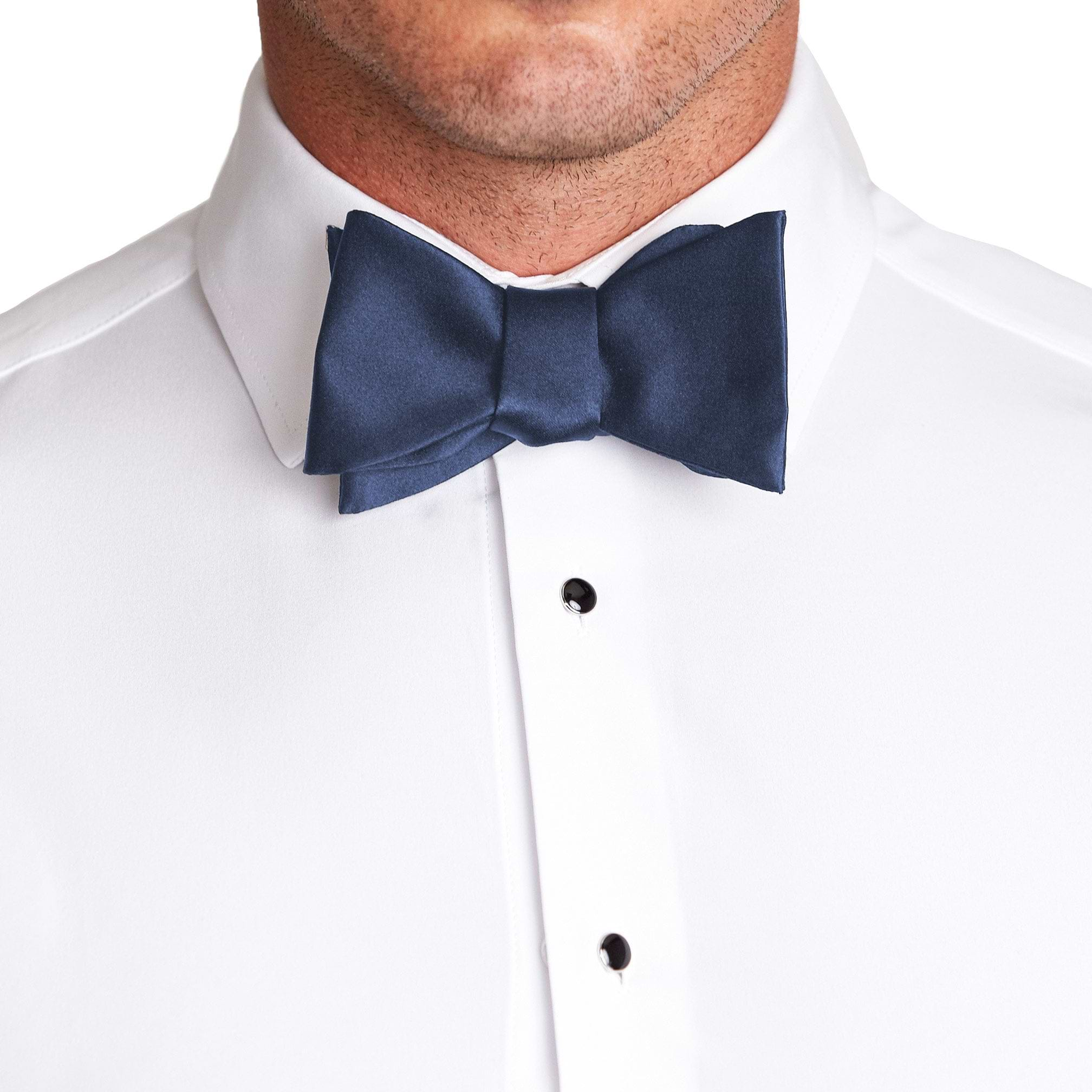 Navy Silk Bowtie