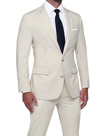 Athletic Fit Stretch Suit - Lightweight Heathered Bamboo