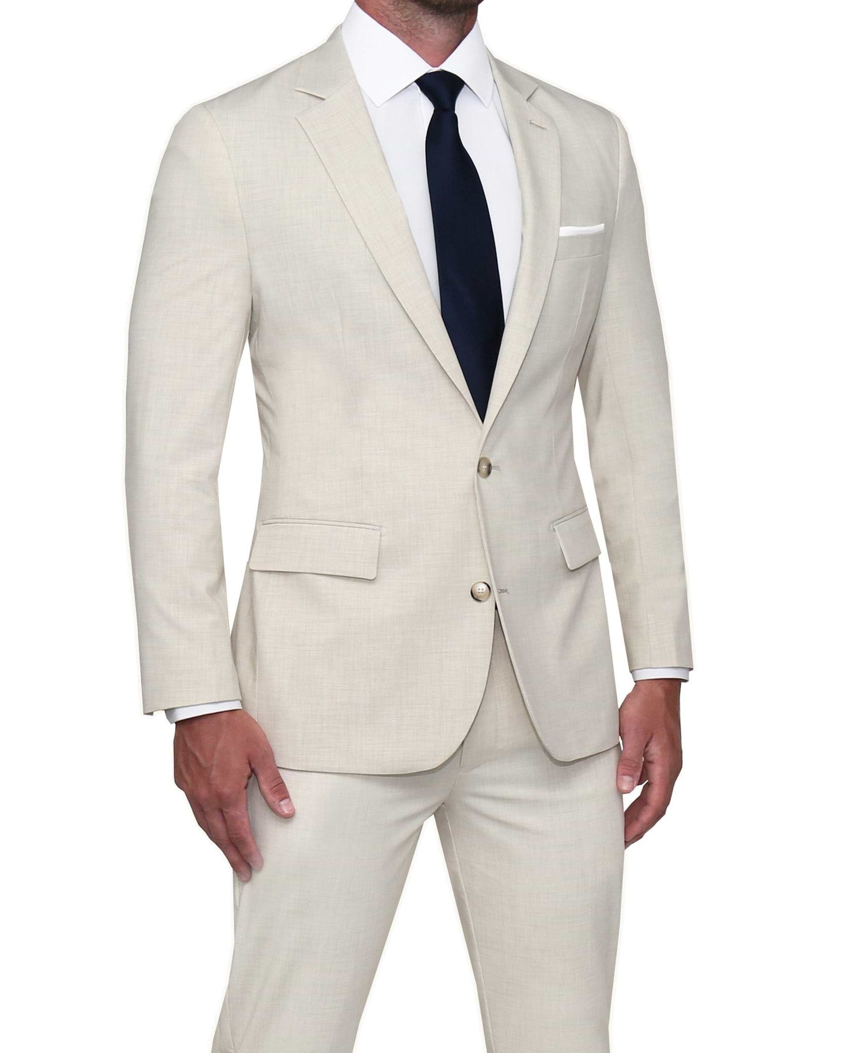 Athletic Fit Stretch Suit - Lightweight Heathered Bamboo