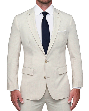 Athletic Fit Stretch Suit - Lightweight Heathered Bamboo