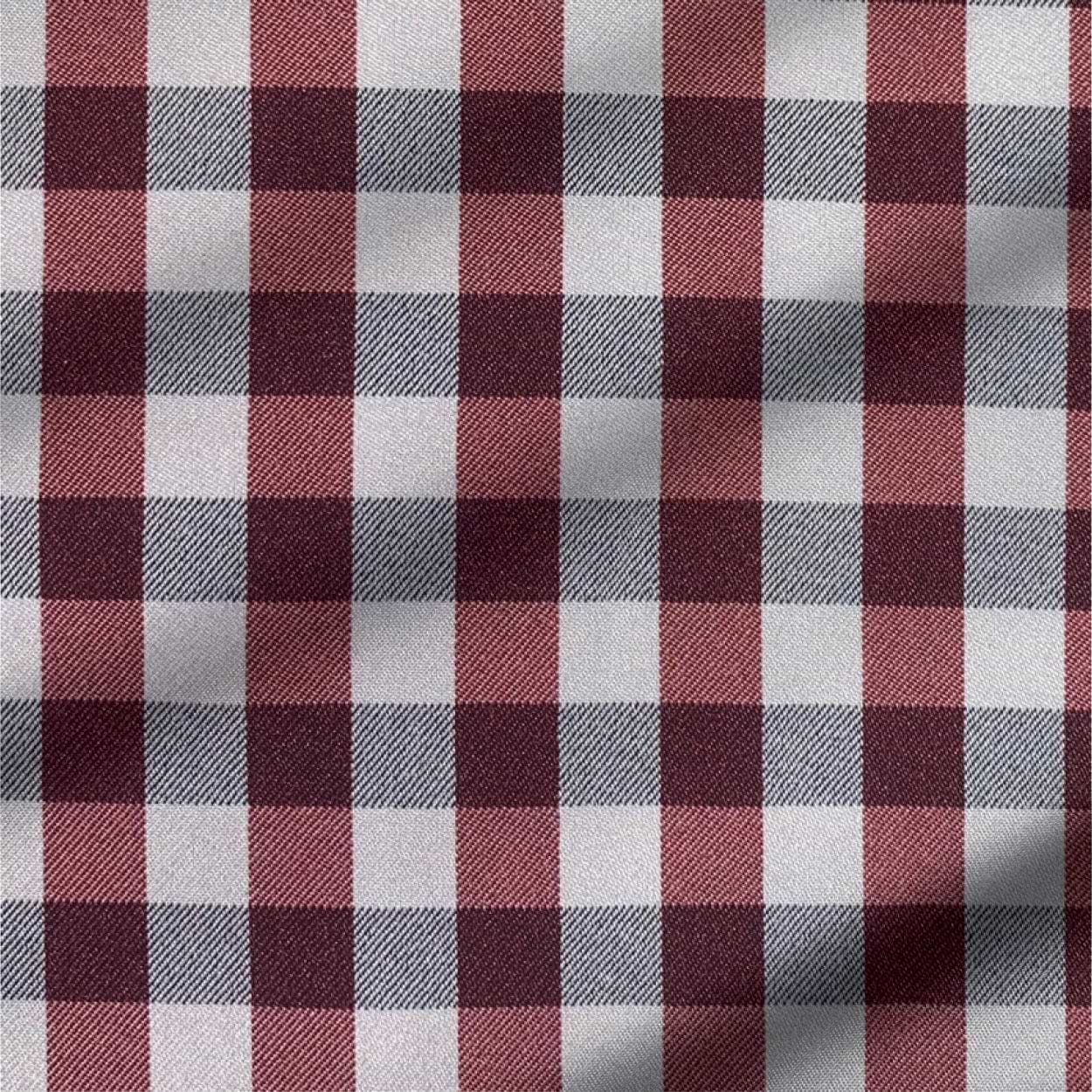 "The Dawson" Big Maroon and Grey Check