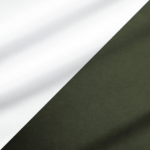 "The Smokey" Solid White With Olive Accents