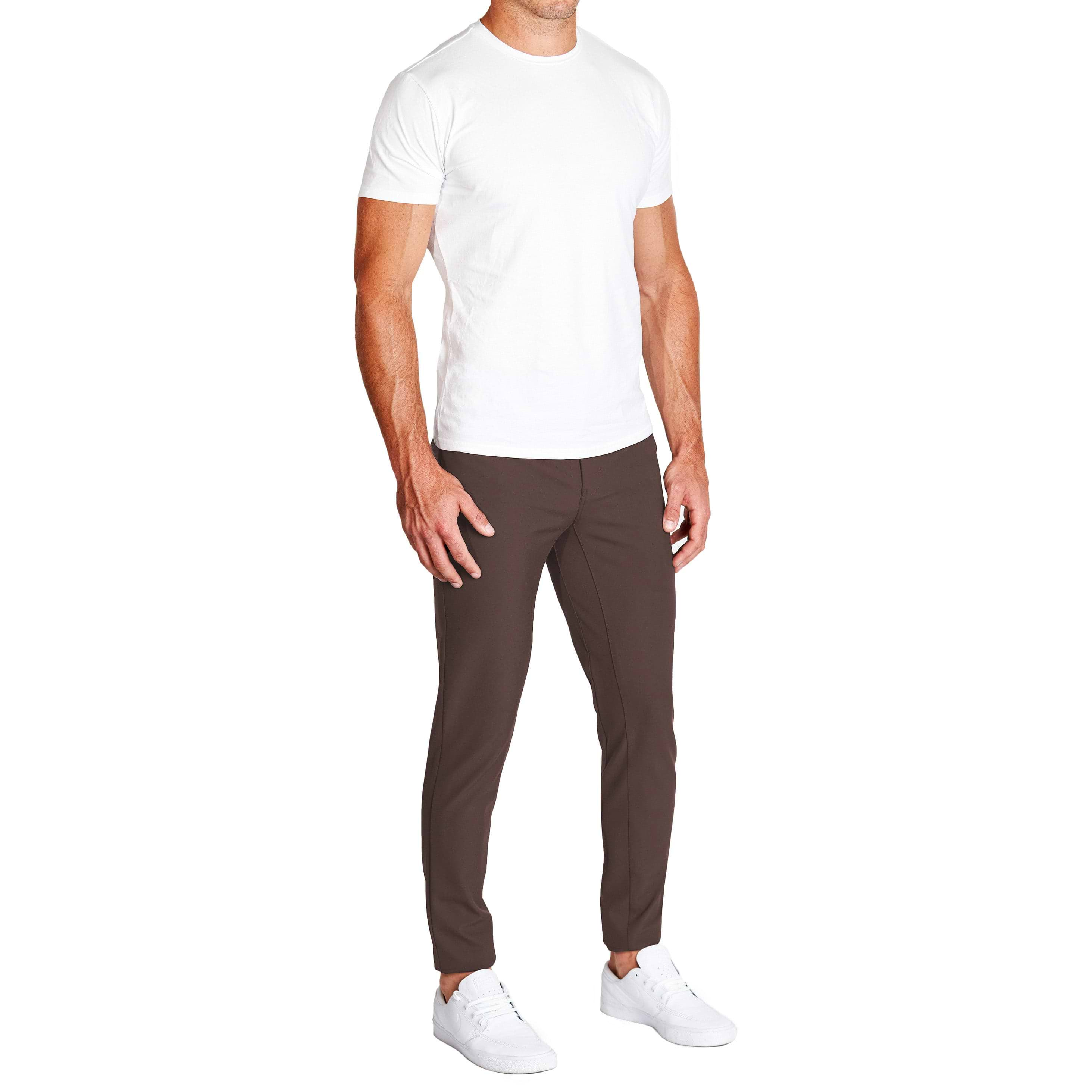 Athletic Fit Stretch Tech Chino - Brown