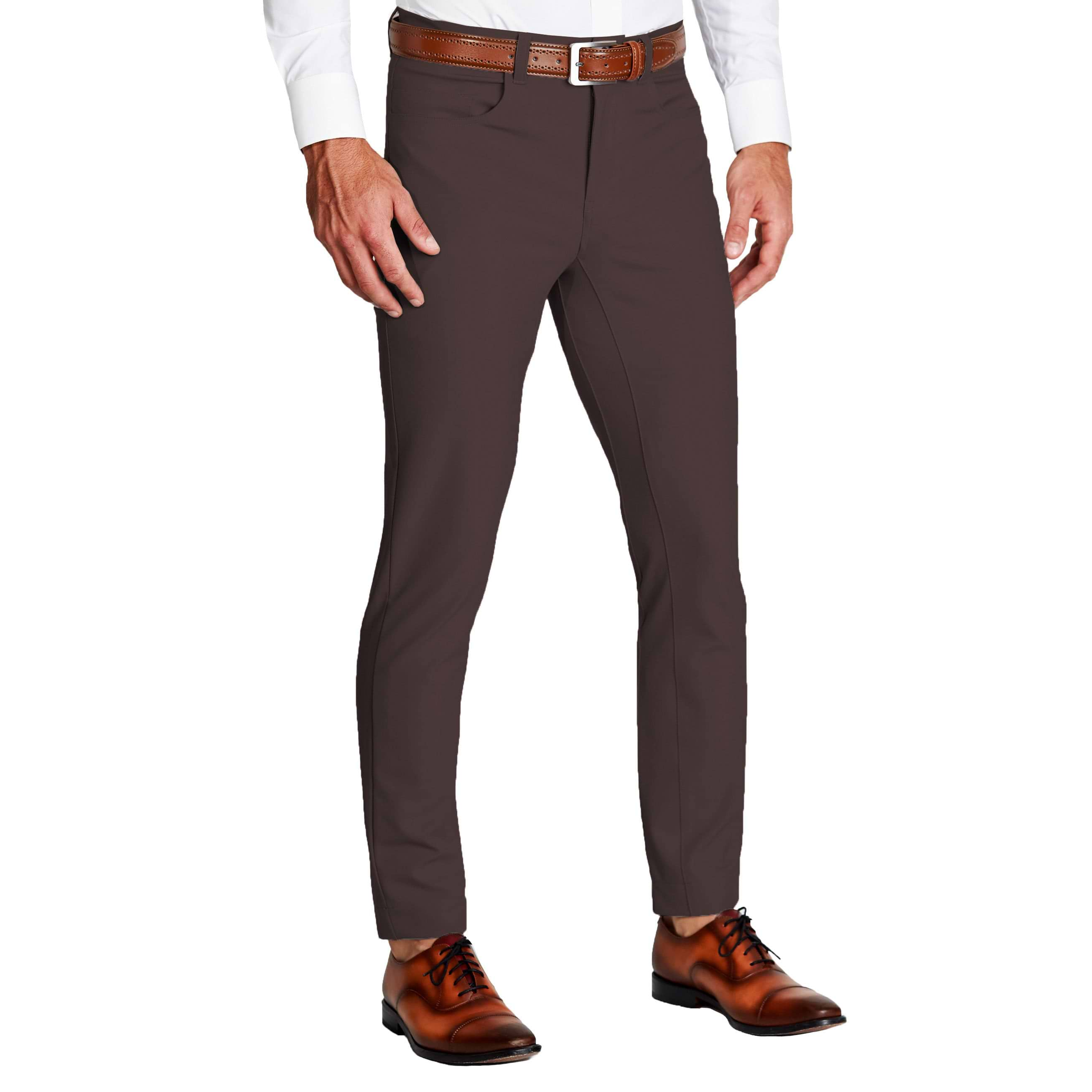 Athletic Fit Stretch Tech Chino - Brown