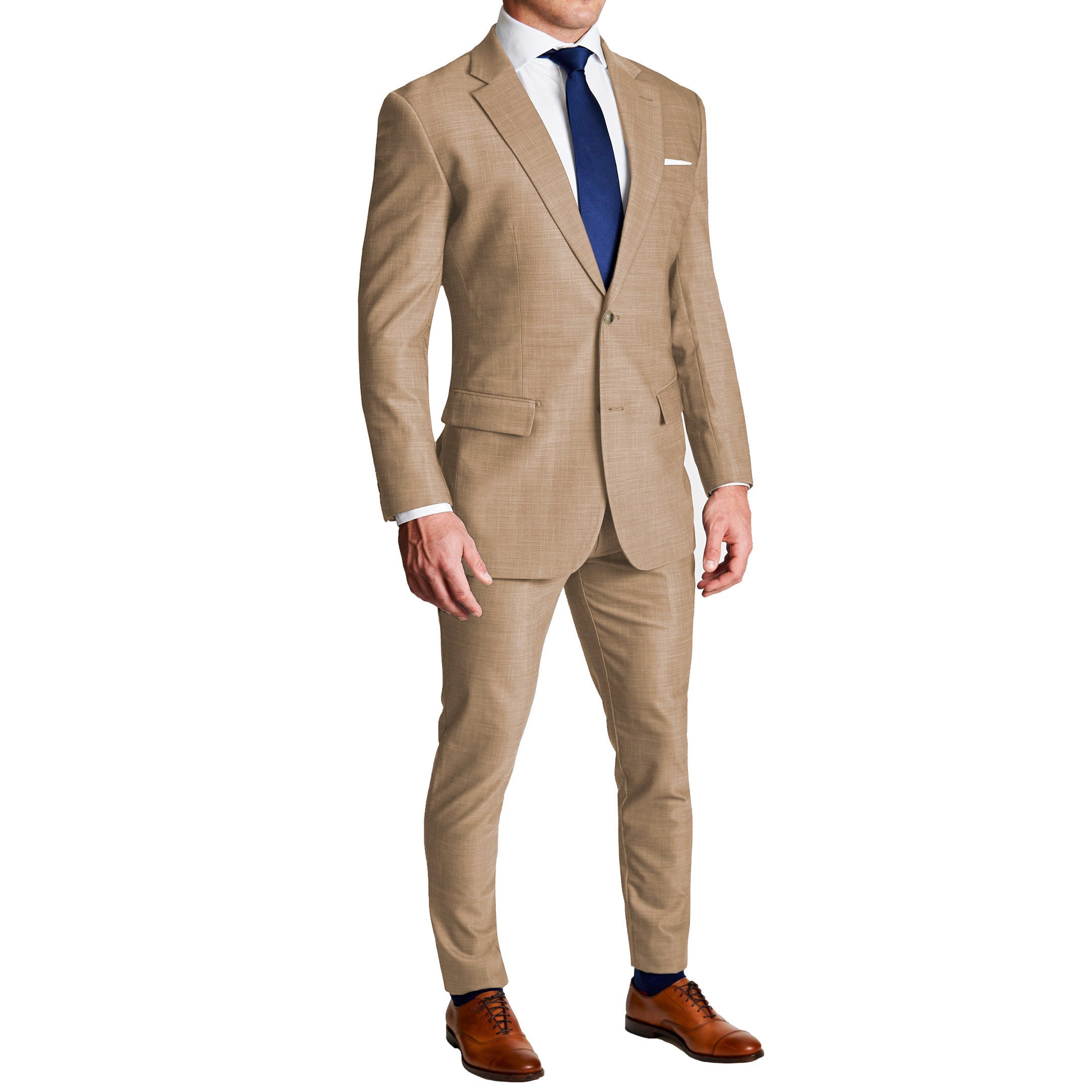 Athletic Fit Stretch Blazer - Heathered Sand