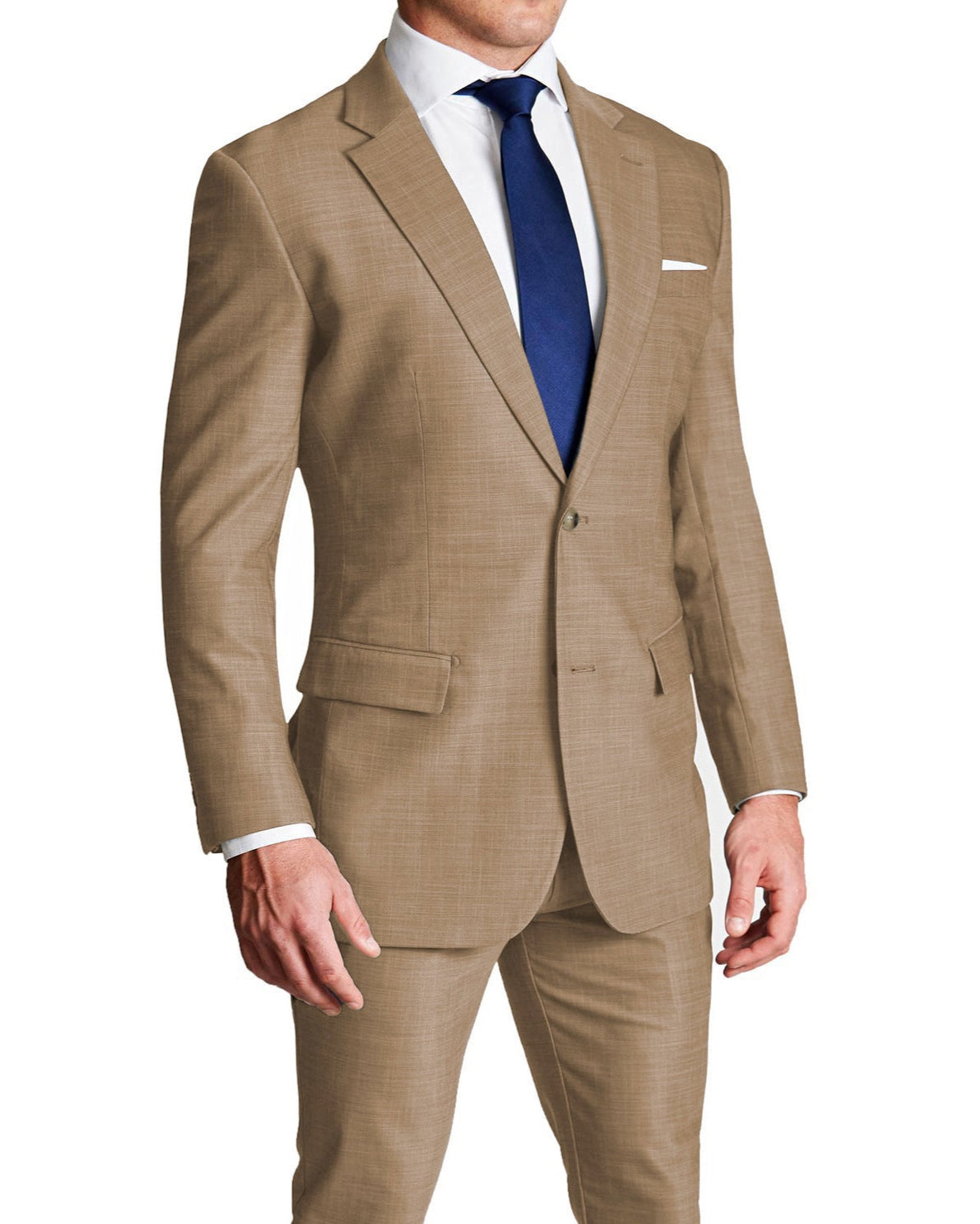 Athletic Fit Stretch Blazer - Heathered Sand