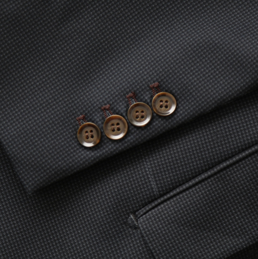 Athletic Fit Stretch Blazer - Charcoal Microcheck