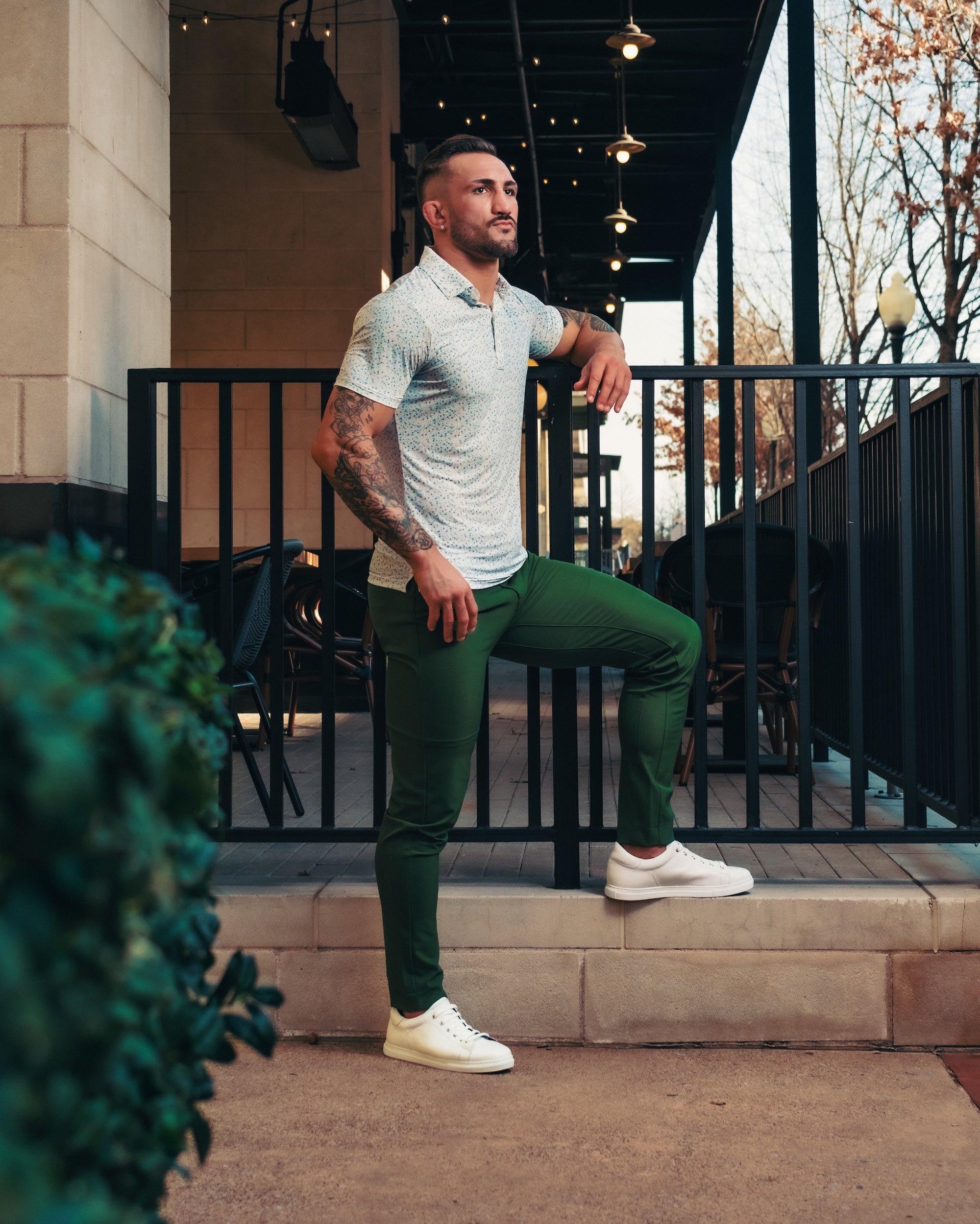 Athletic Fit Stretch Tech Chino - Hunter Green