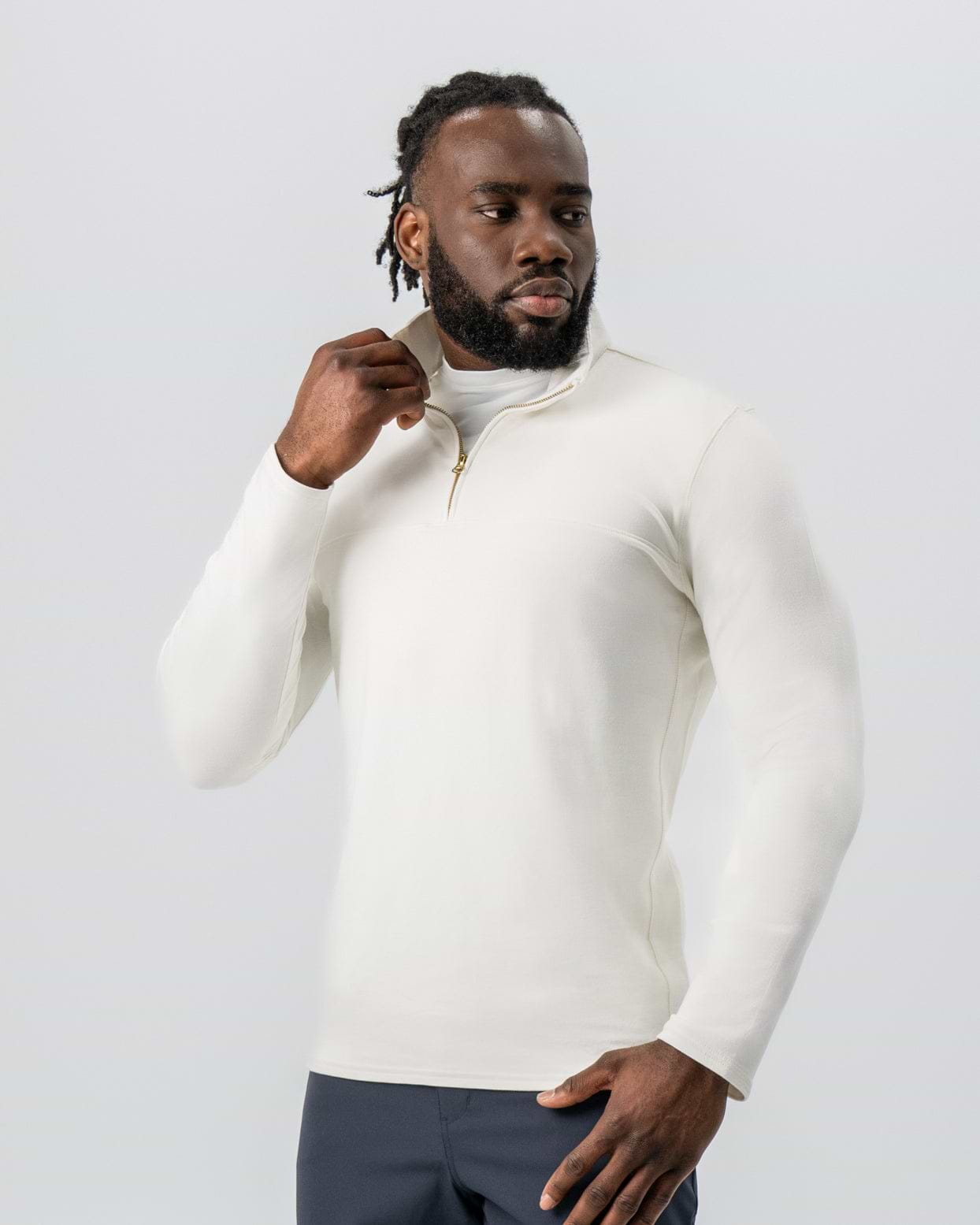 Quarter Zip - Solid Cream