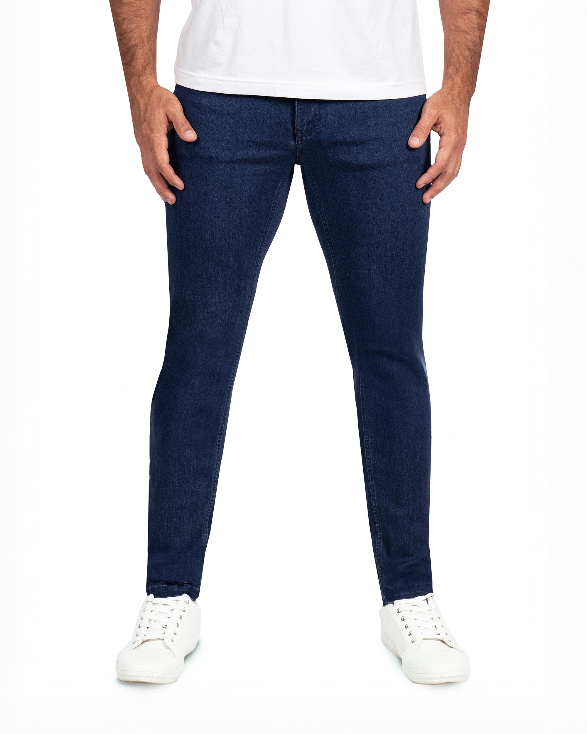 Athletic Fit Stretch Jeans - Mid Blue