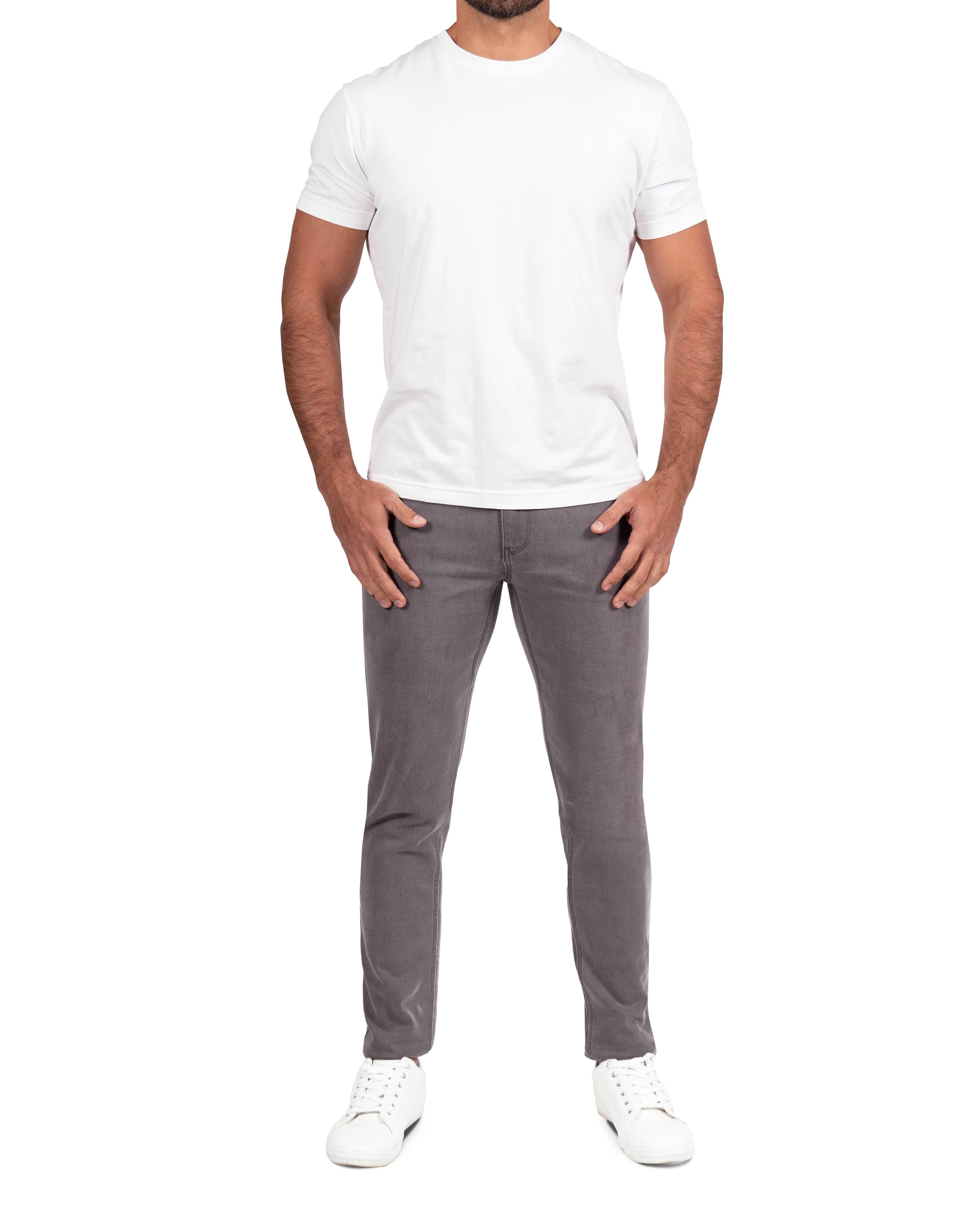 Athletic Fit Stretch Jeans - Slate Grey