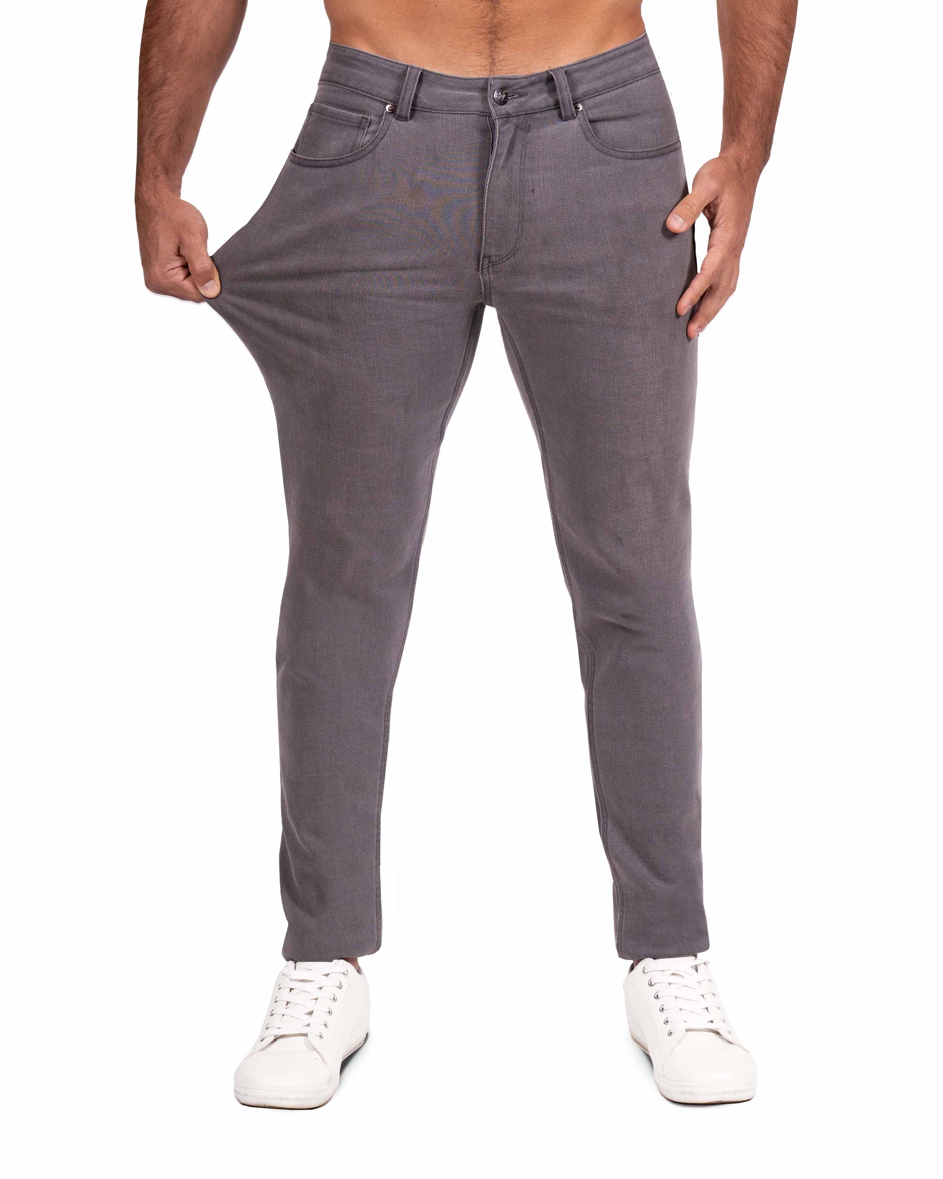 Athletic Fit Stretch Jeans - Slate Grey