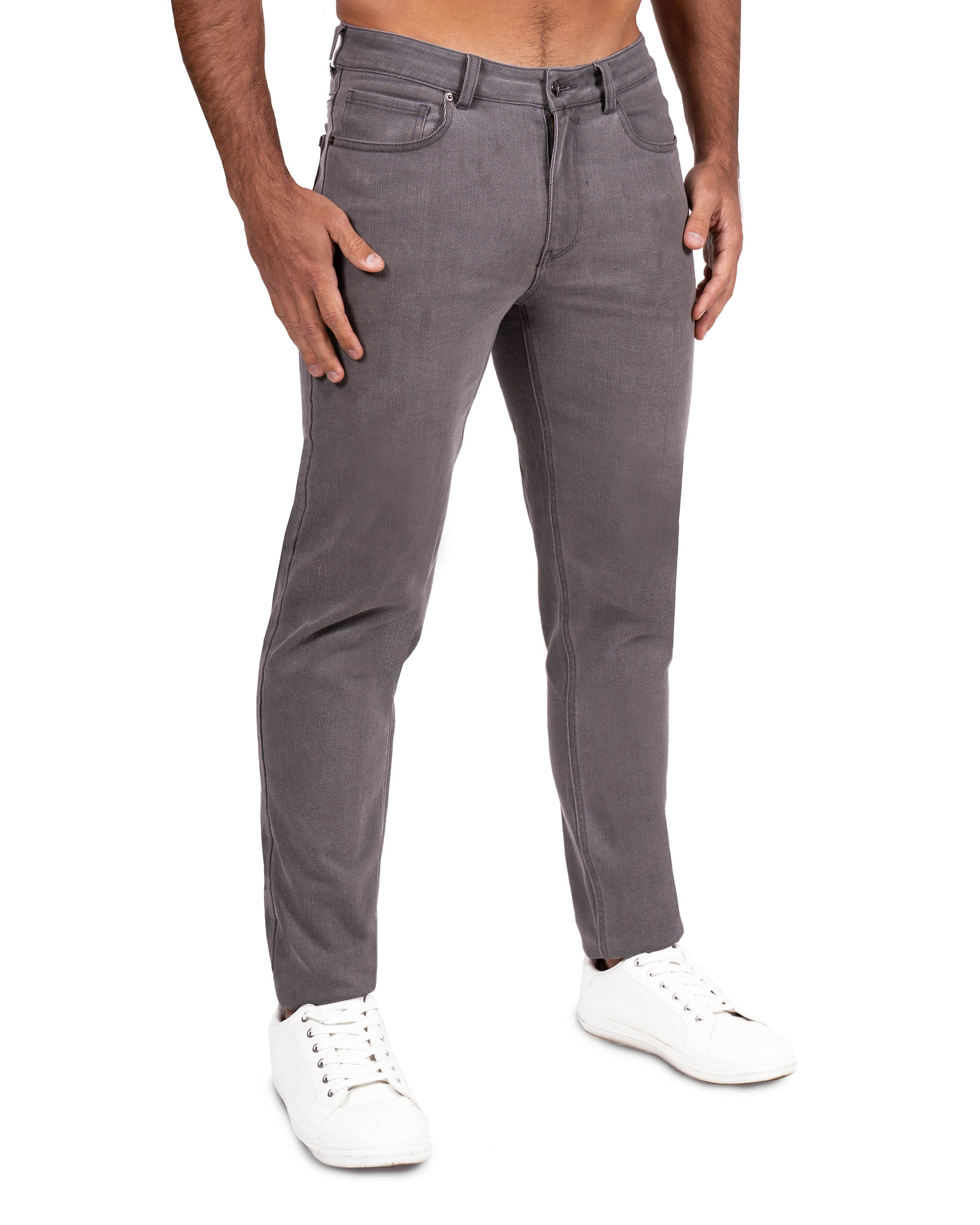 Athletic Fit Stretch Jeans - Slate Grey