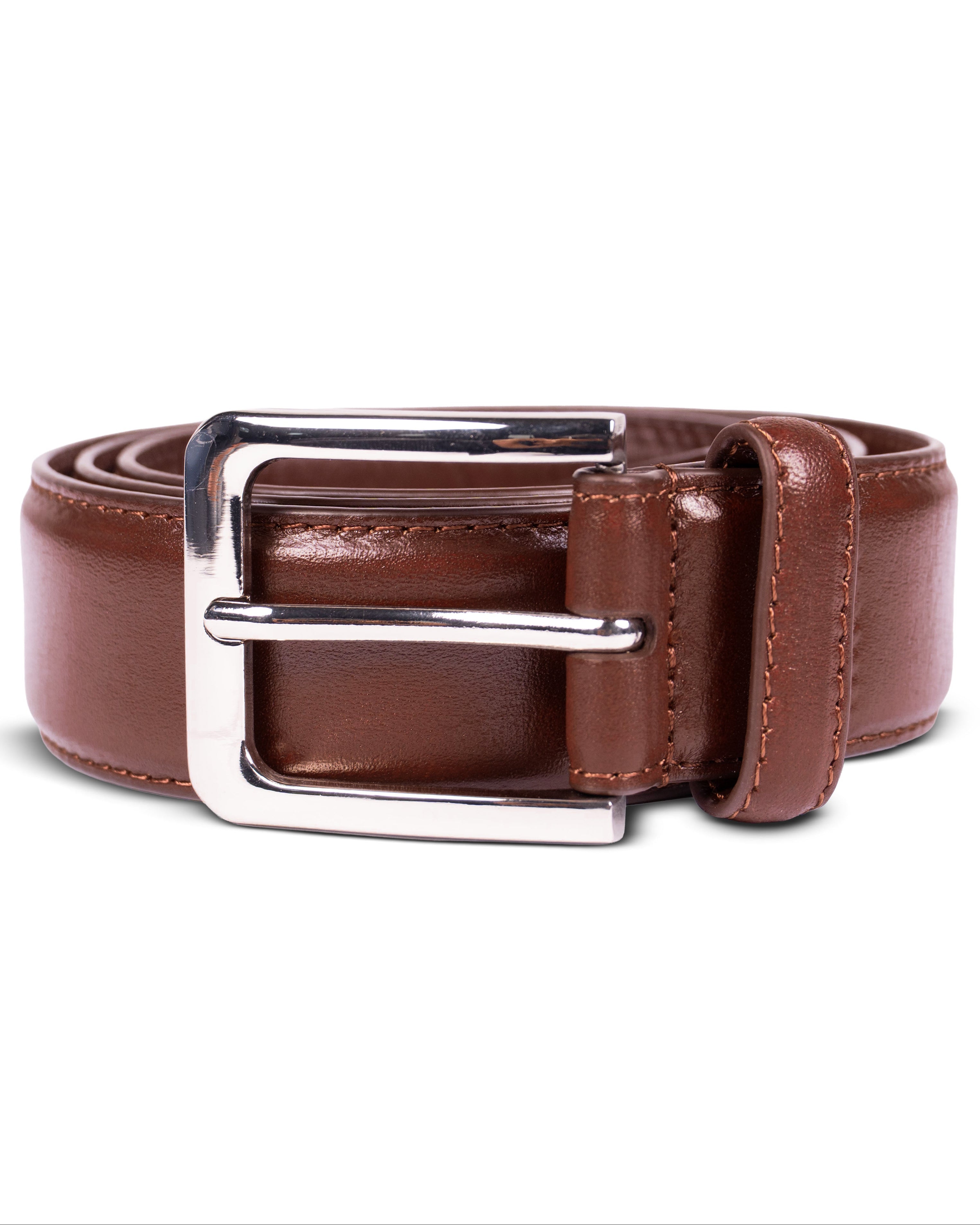 Solid Leather Belt - Mid Brown