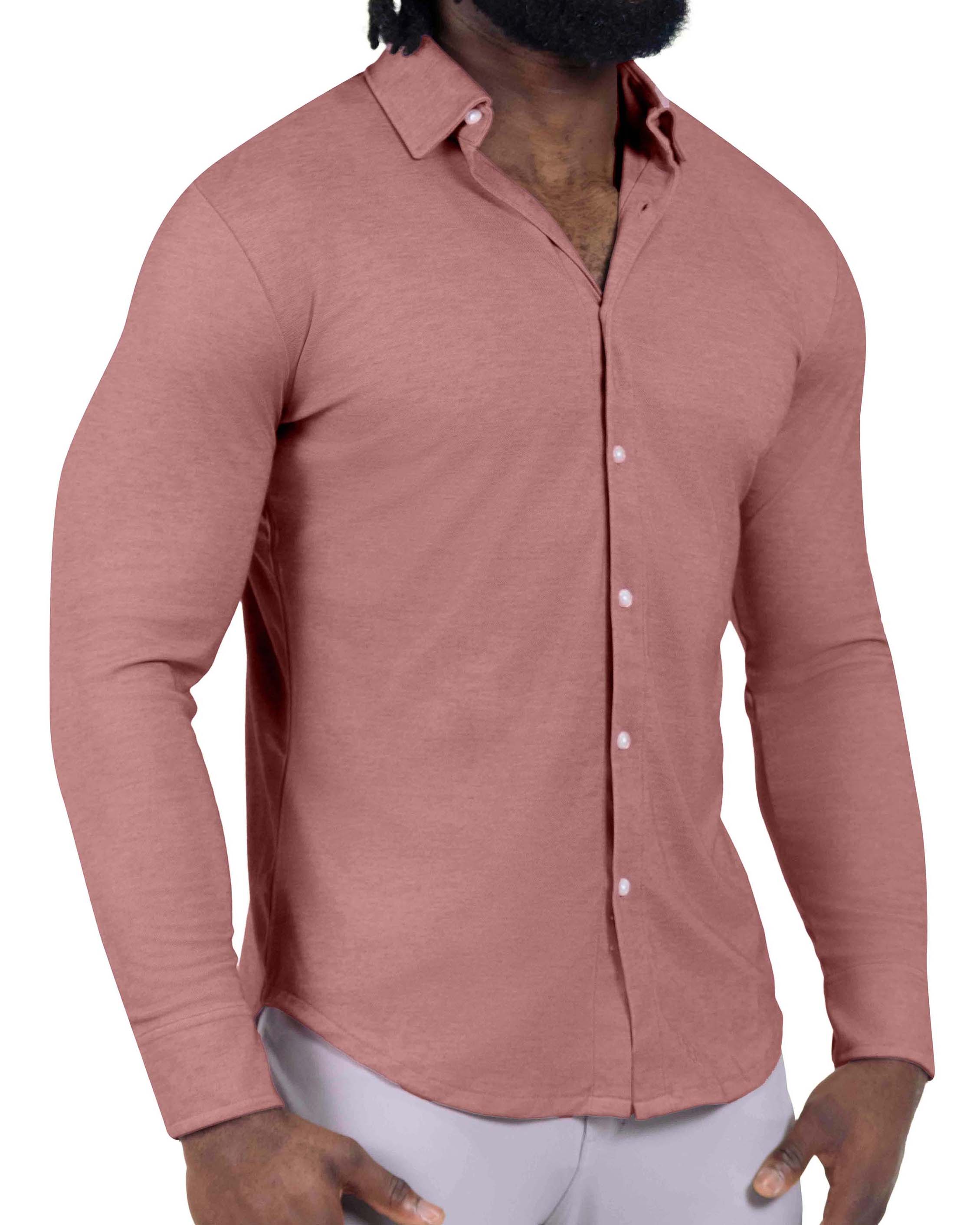 "The Jace" Maroon Pique Button Down