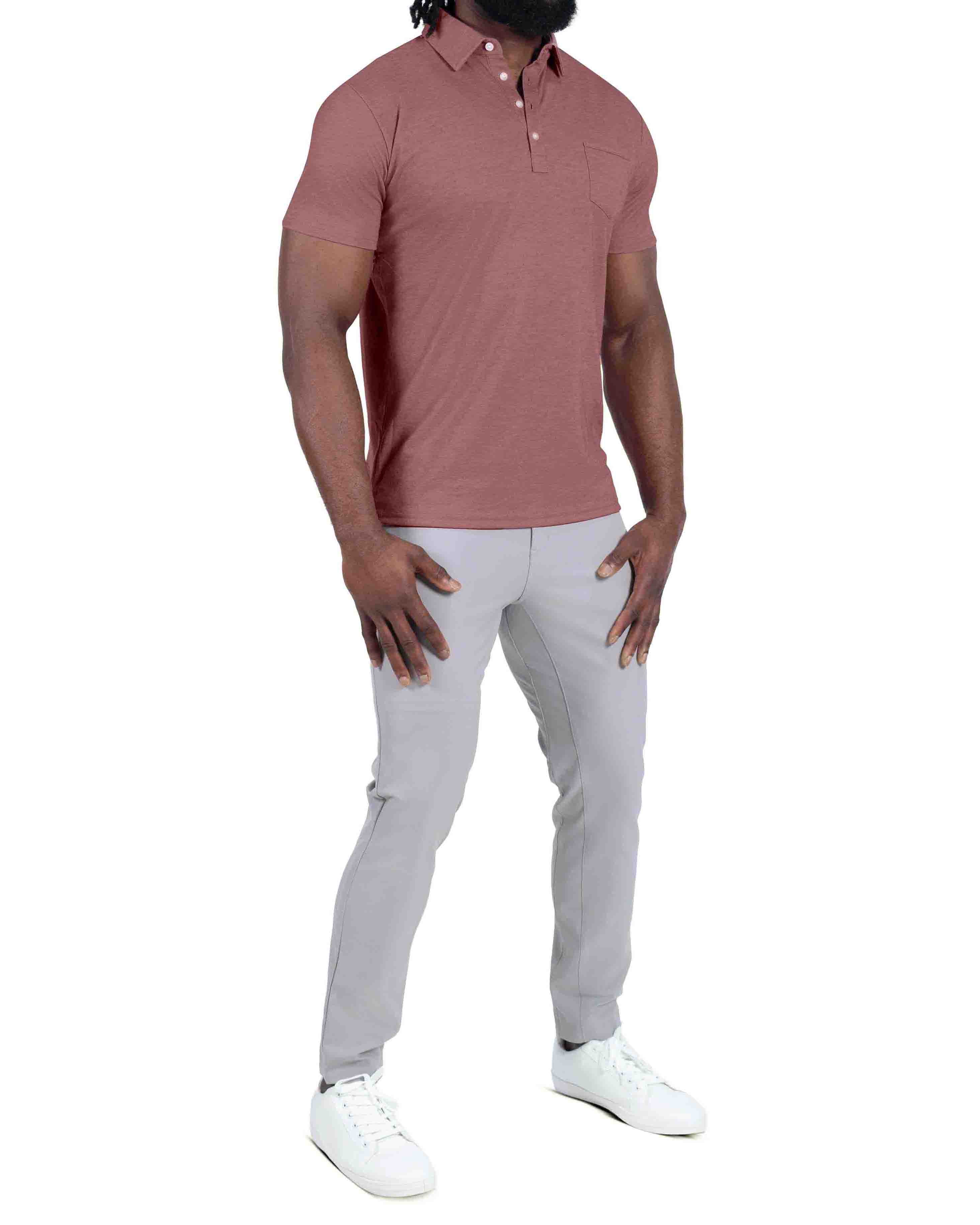 "The Avery" Maroon Pique Polo