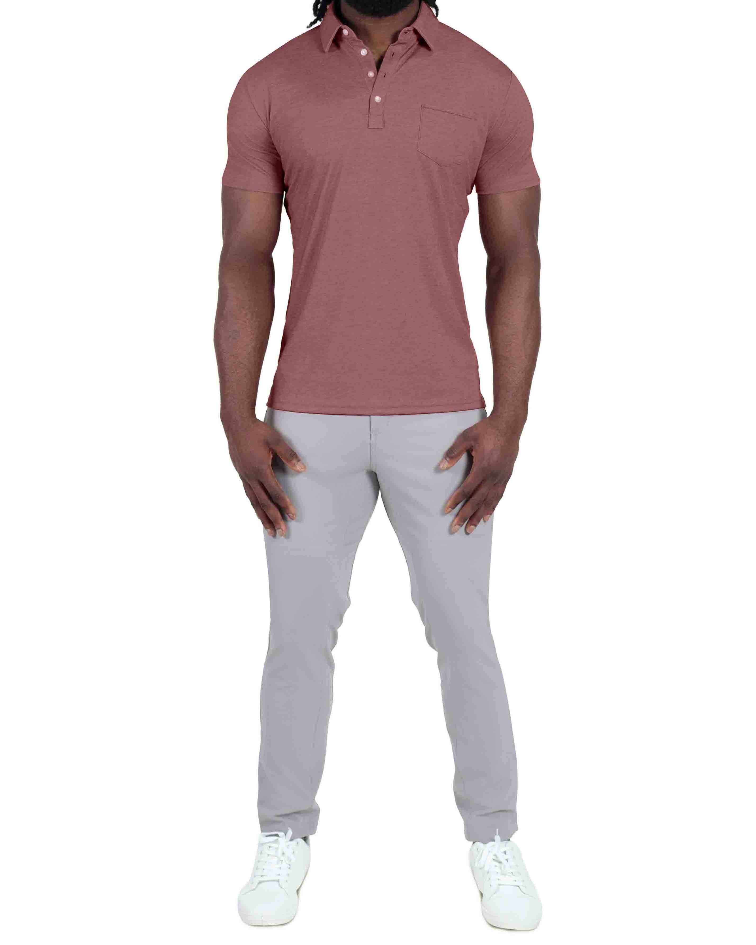 "The Avery" Maroon Pique Polo