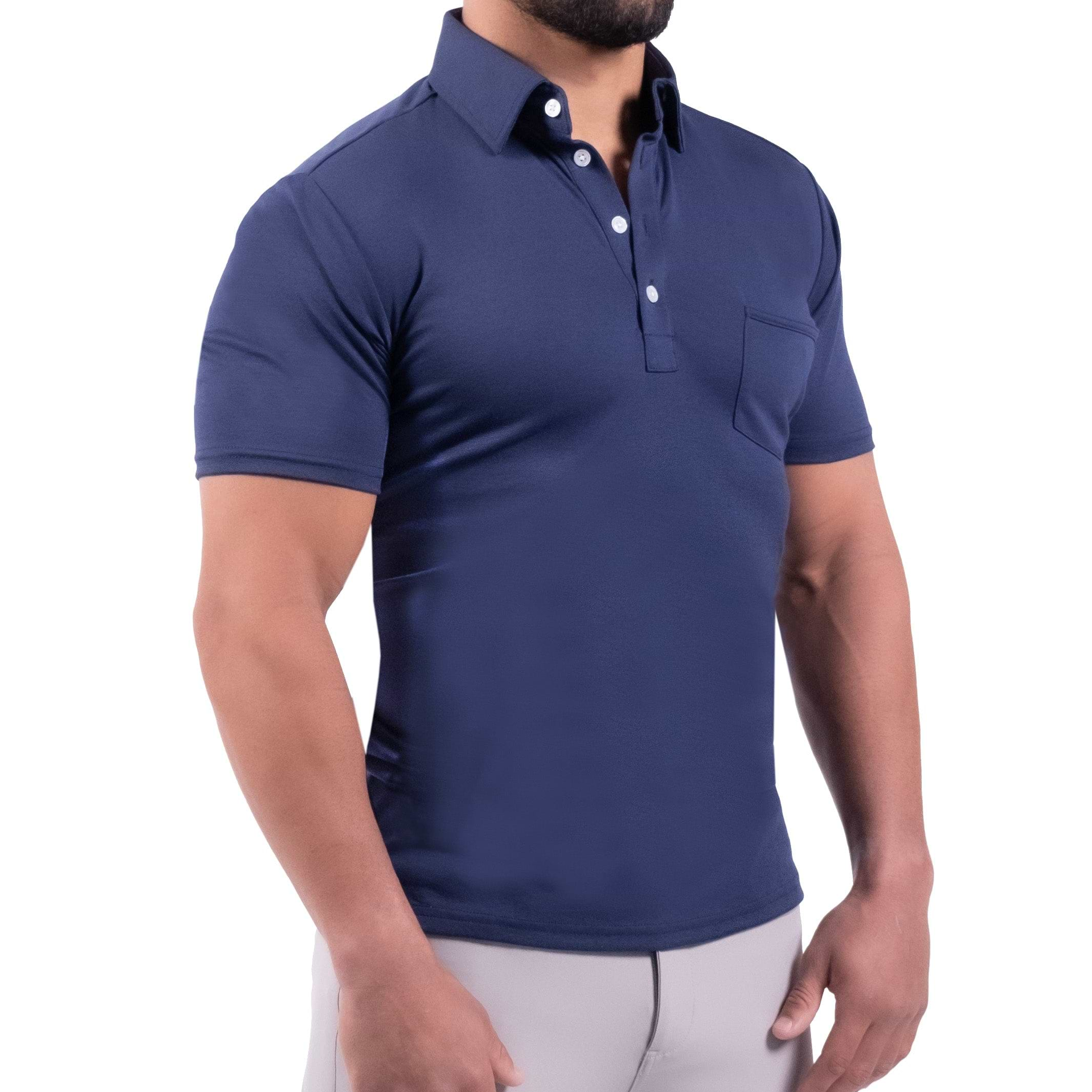 "The Harden" Navy Pique Polo