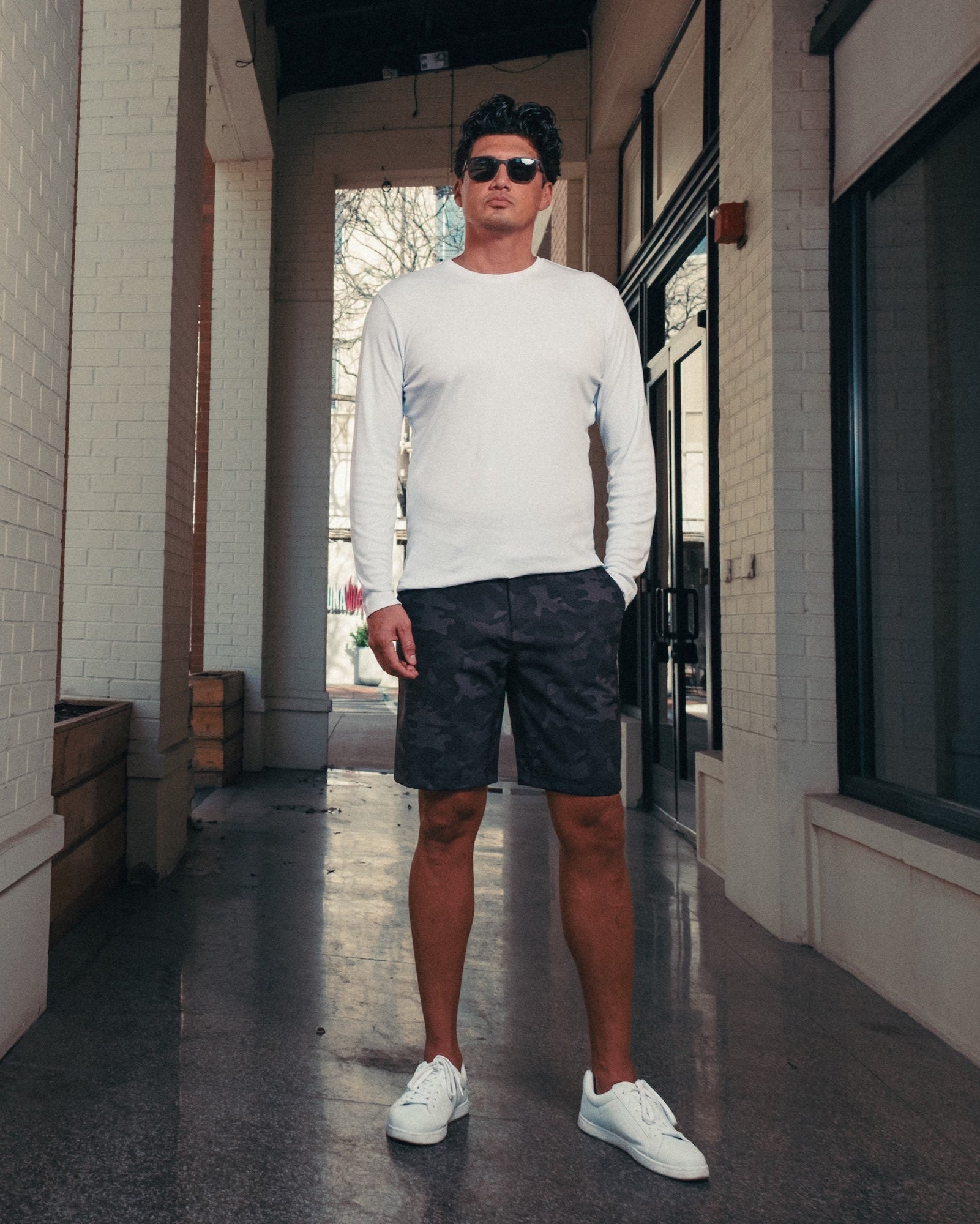 Athletic Fit Short - Black & Grey Camo