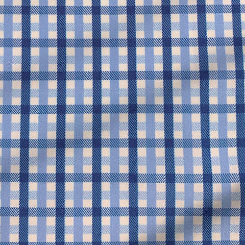 "The Emmett" Light Blue, White & Navy Mid Check