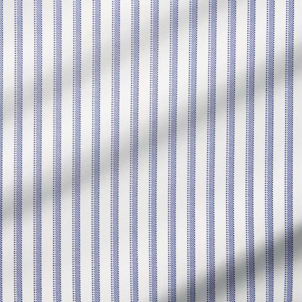 "The Wilfred" Sport Shirt - Blue & White Striped