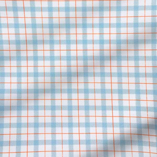 "The Dimitri" Blue Plaid With Orange Windowpane