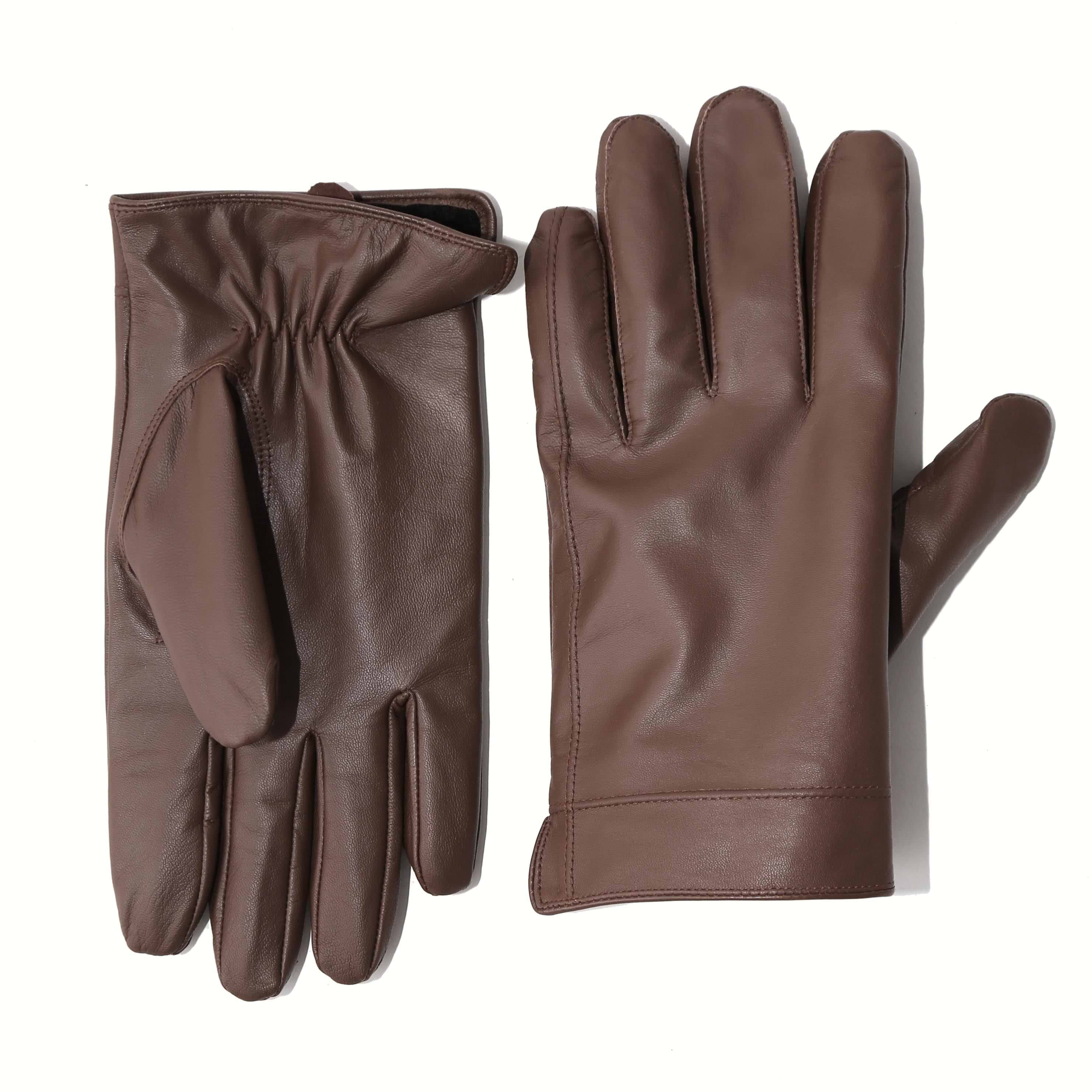 Leather Gloves - Dark Brown