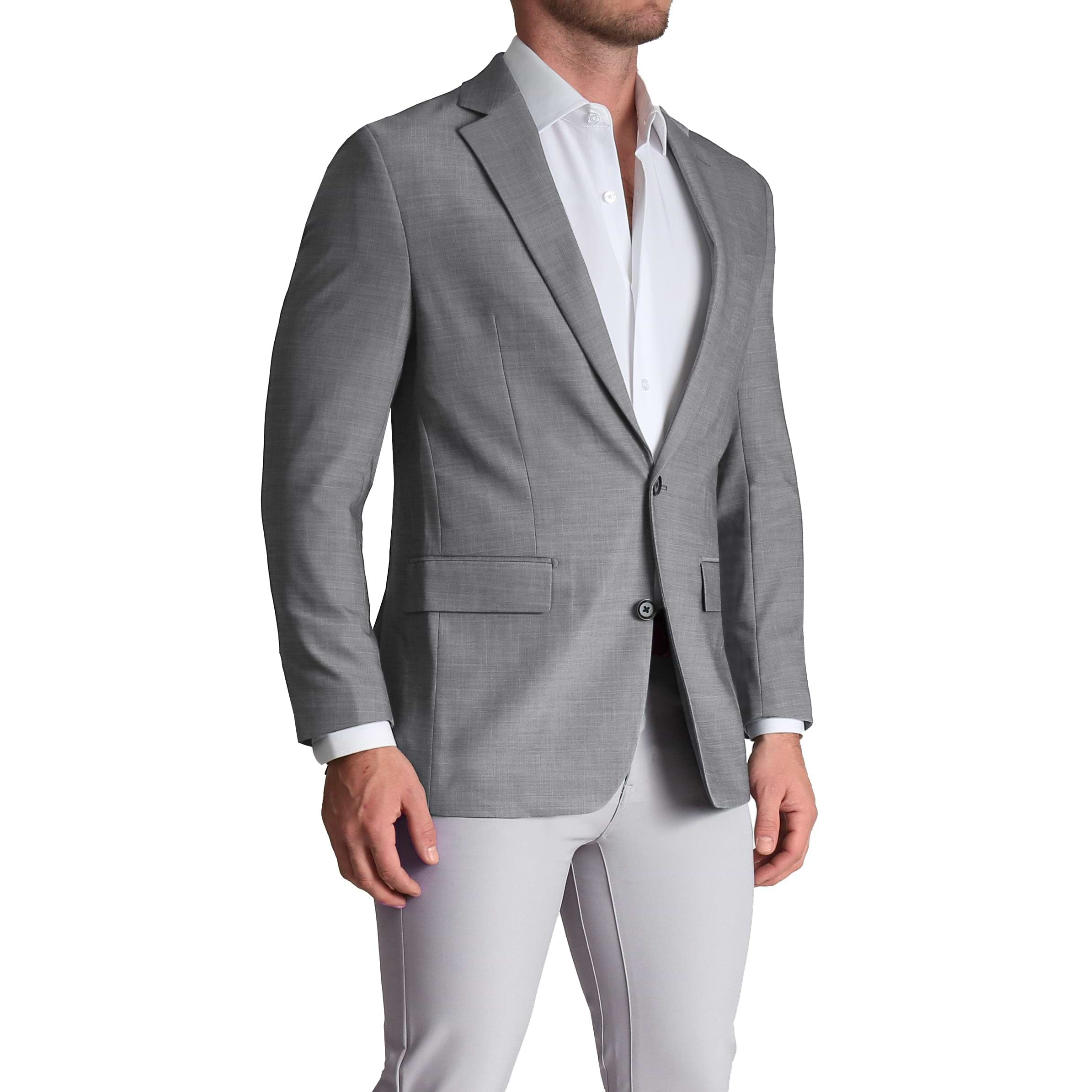 Athletic Fit Stretch Blazer - Heathered Grey