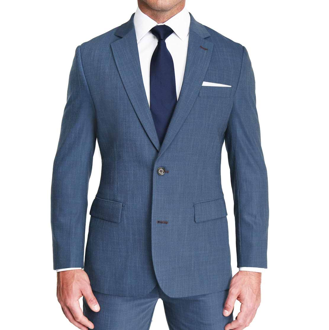 Athletic Fit Stretch Blazer - Heathered Blue