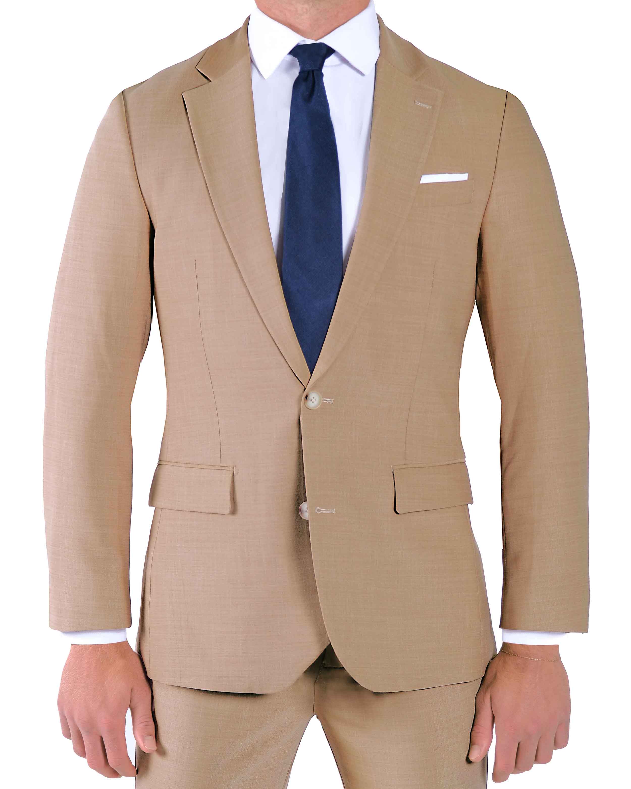 Athletic Fit Stretch Blazer - Heathered Sand