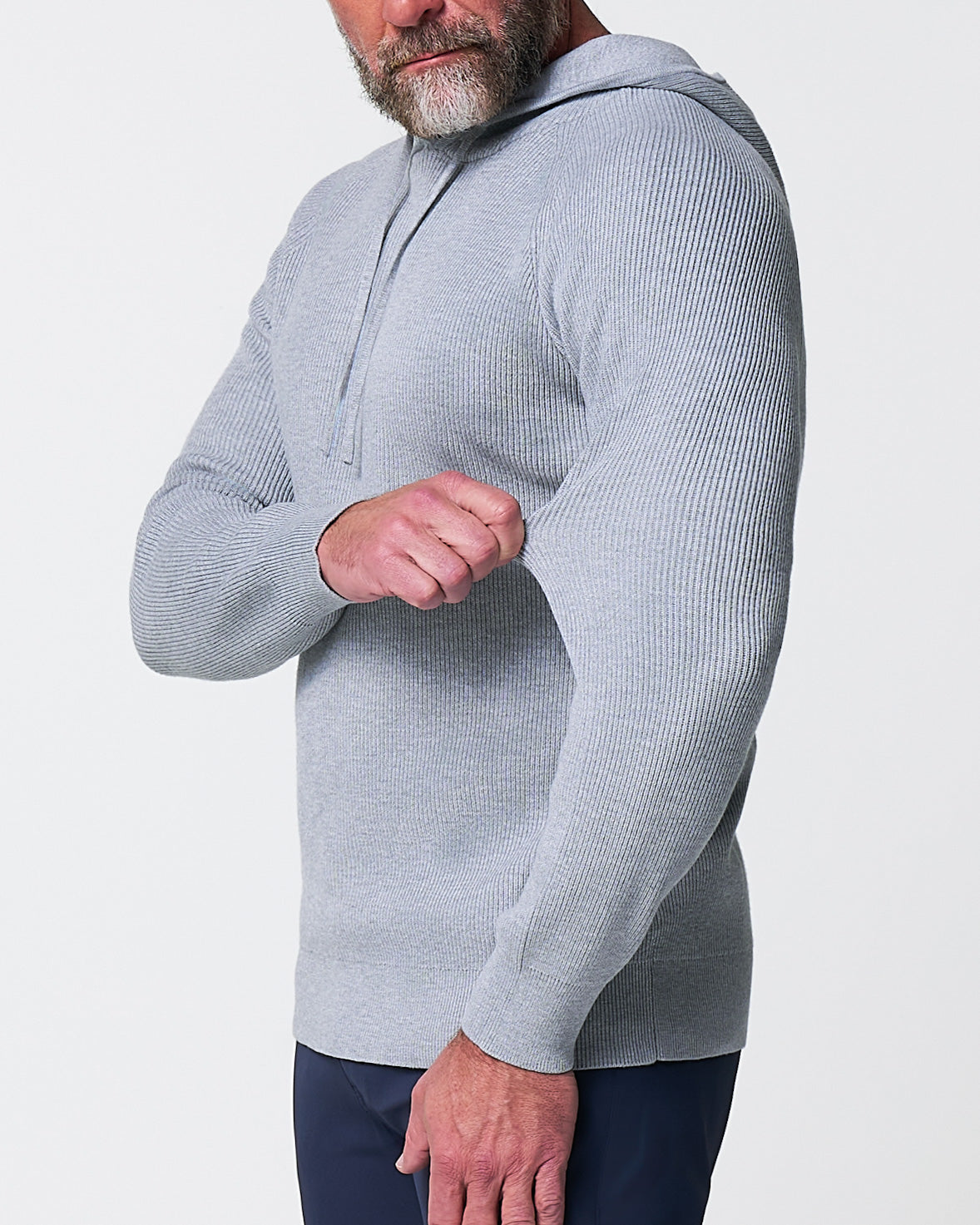 Heavy Knit Hoodie - Grey