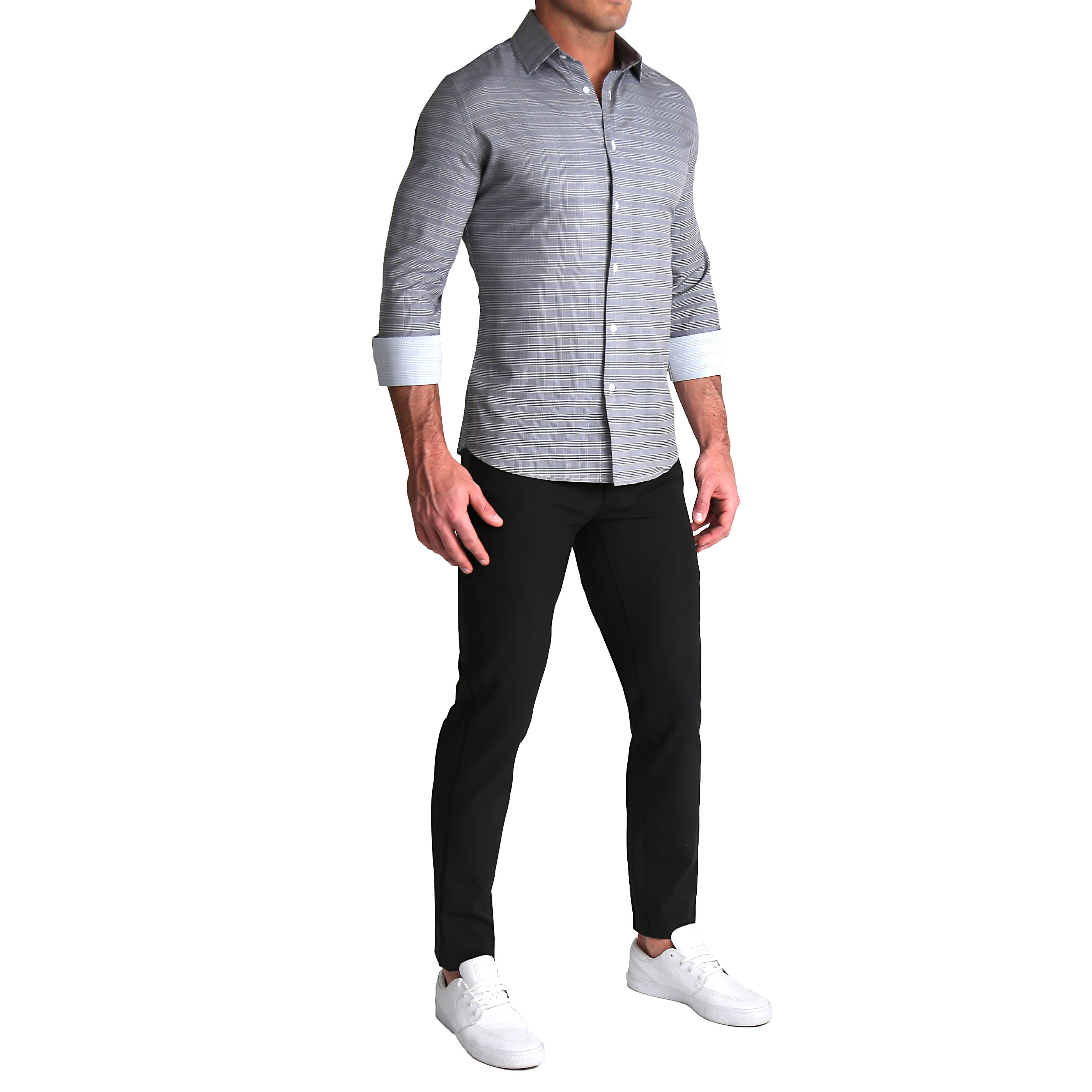 "The Gunnar" Grey and Black Plaid